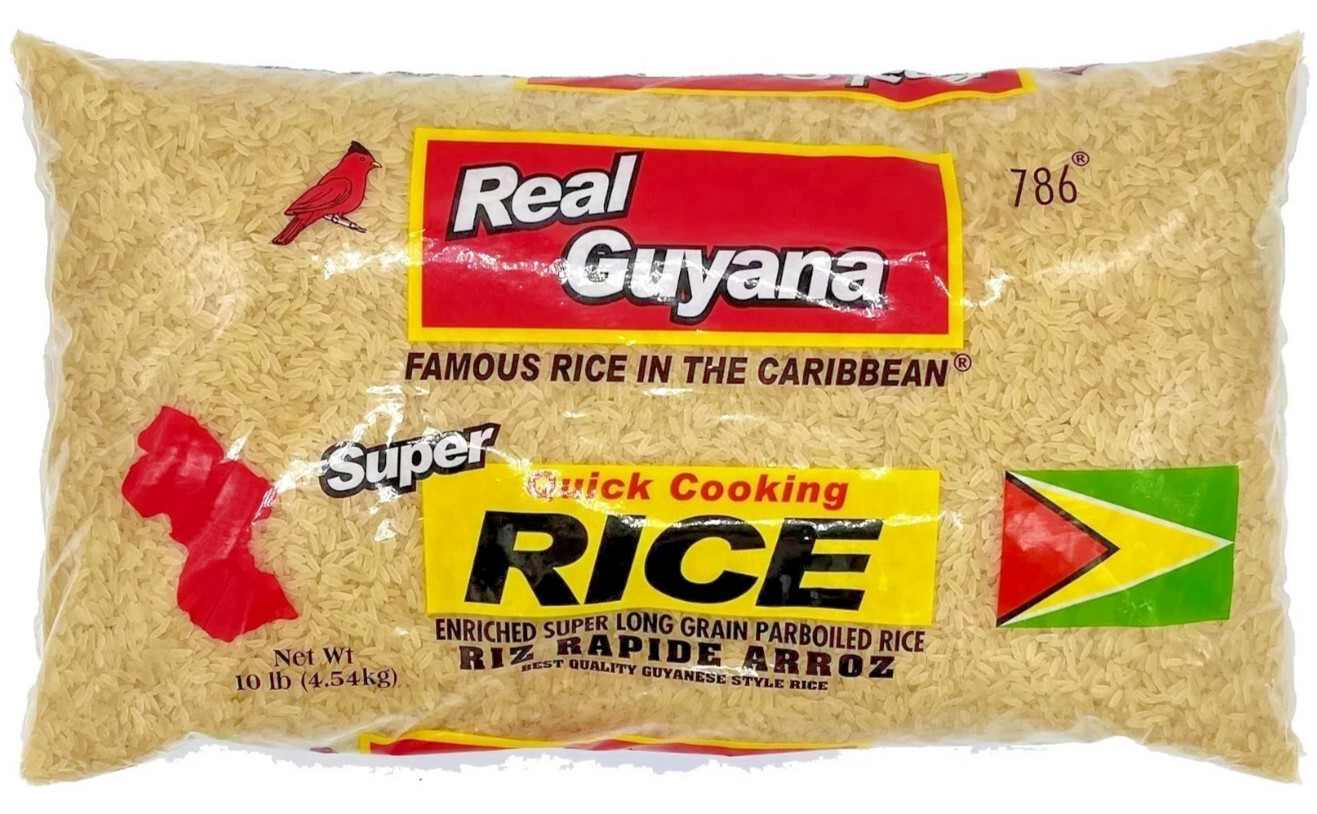 Real Guyana Enriched Super Long Grain Parboiled Rice, 10 lb Bag, Premium Quality
