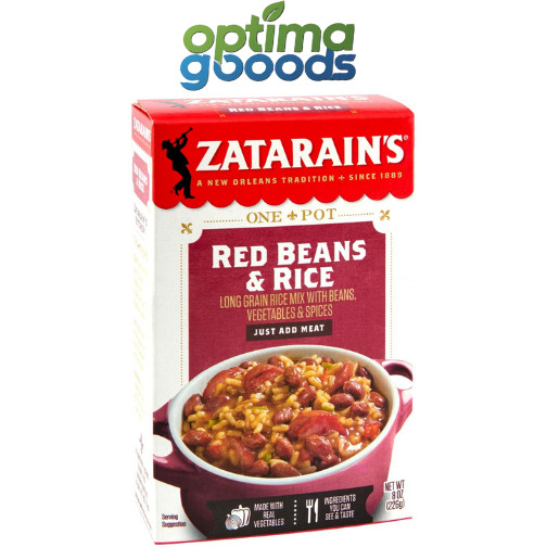 Zatarain’s Red Beans and Rice, Long Grain, No MSG & Artificial Flavor, 8 oz.