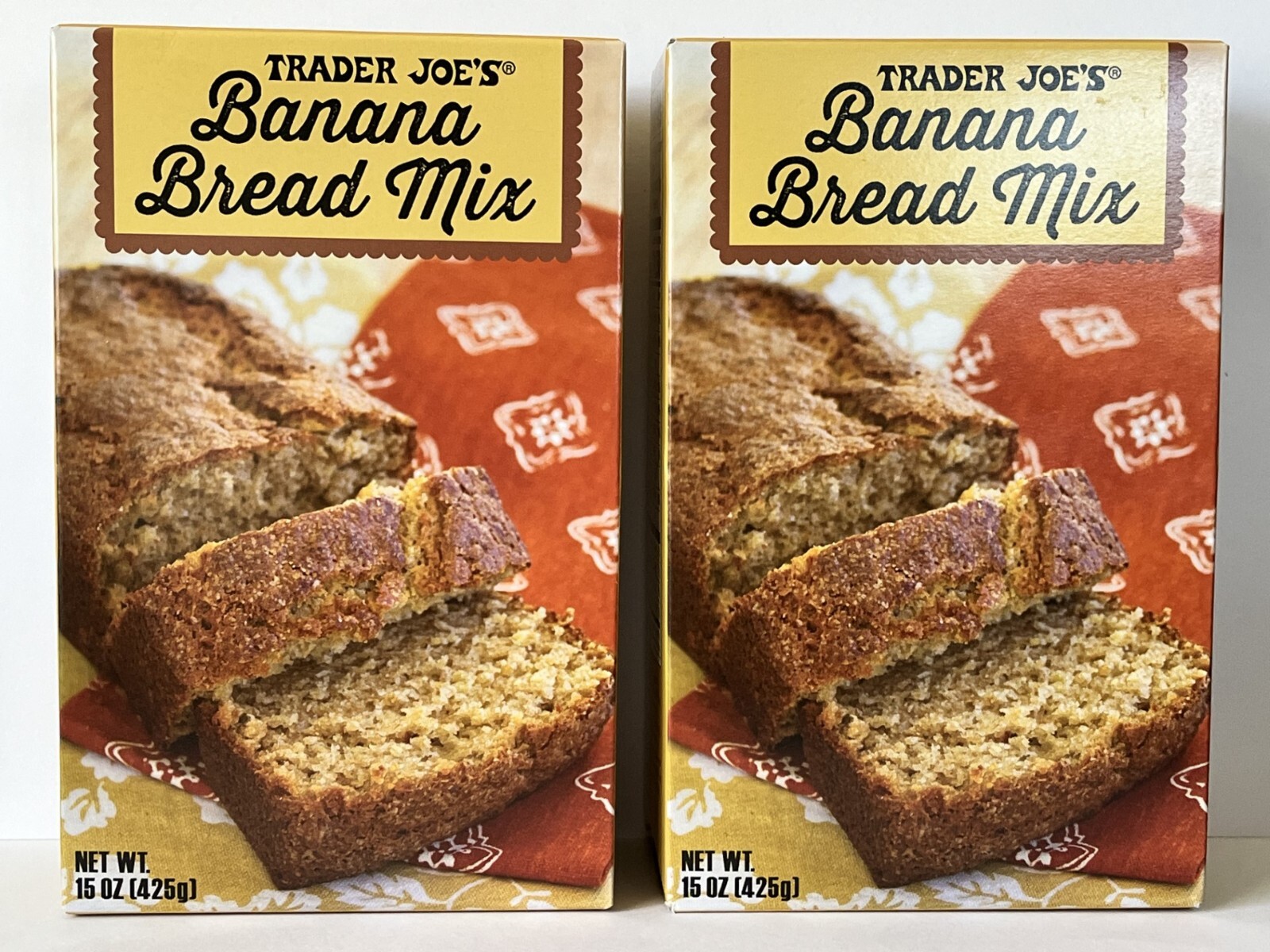 2 Packs Trader Joe’s Banana Bread Mix 15 oz Each Pack Best By 04/11/2025