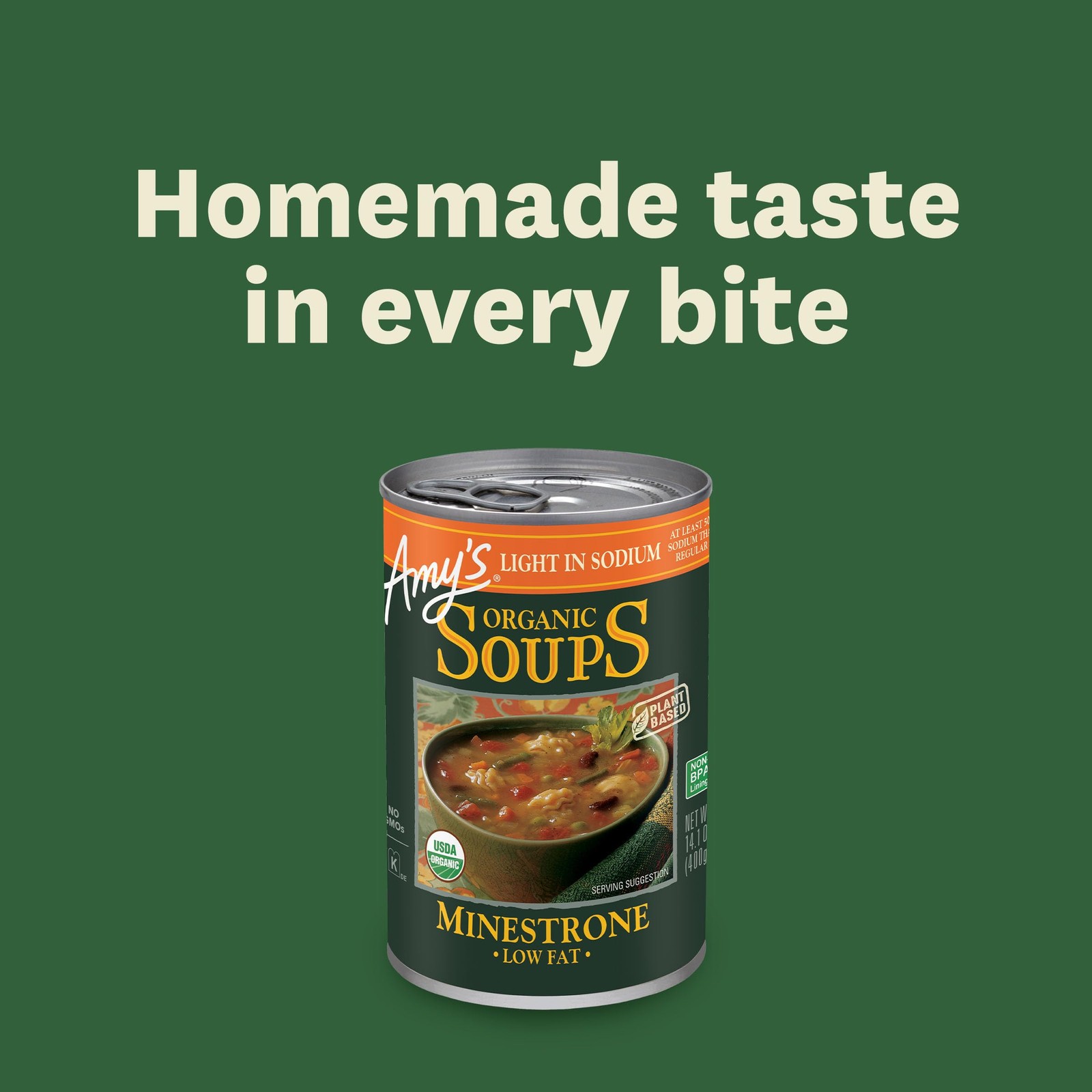 Organic Minestrone Soup, No Salt Added, 14.1 Oz, Pack of 6 – Healthy Choice