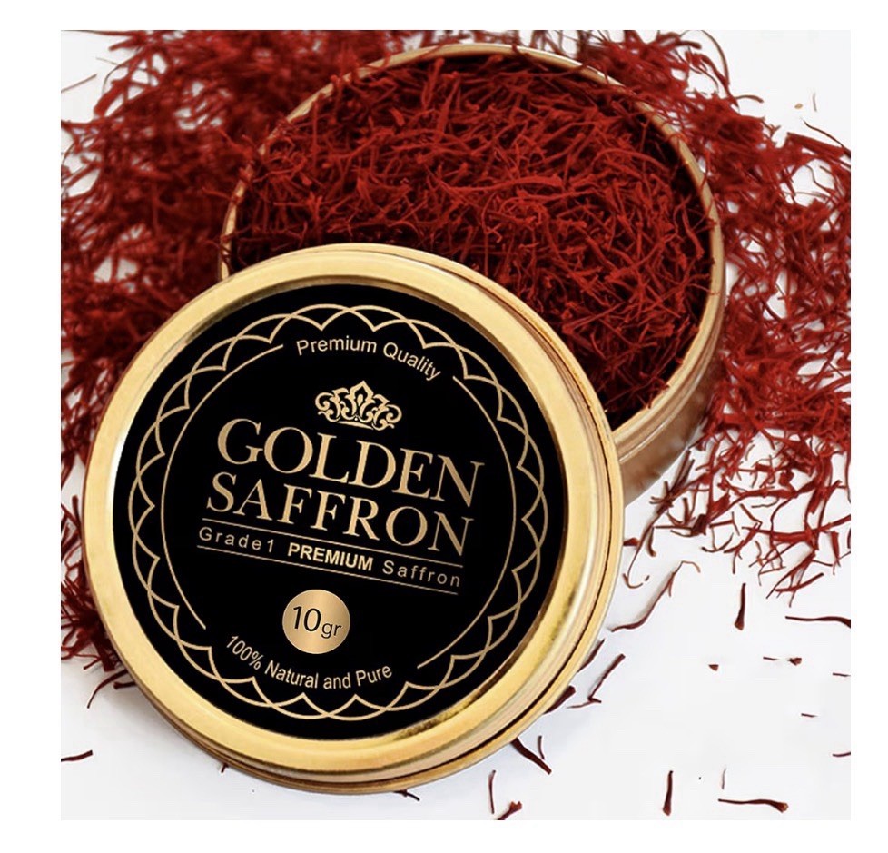Golden Saffron Pure Premium Red Saffron Threads For Tea Paella Rice Desserts 10g