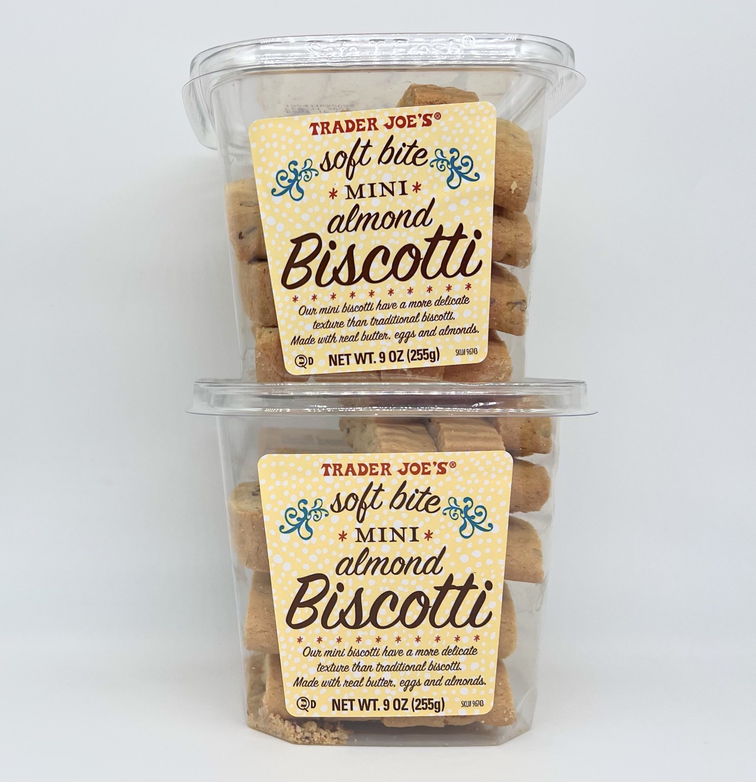 2 Pack Trader Joe’s Soft Bite Mini Almond Biscotti 8 oz