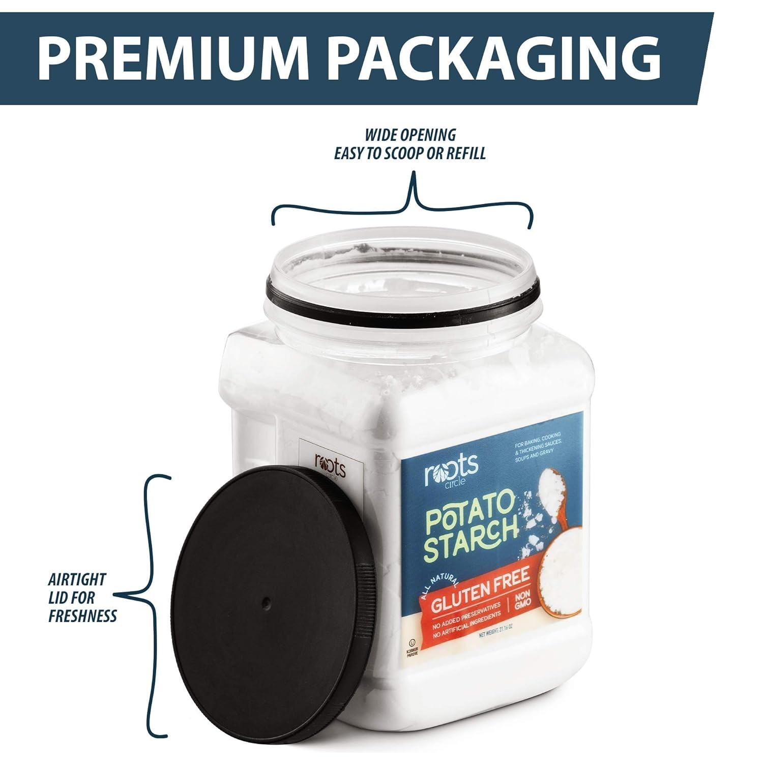 Natural Gluten-Free Potato Starch (2 x 21oz) | Perfect for Sauces & Gravies