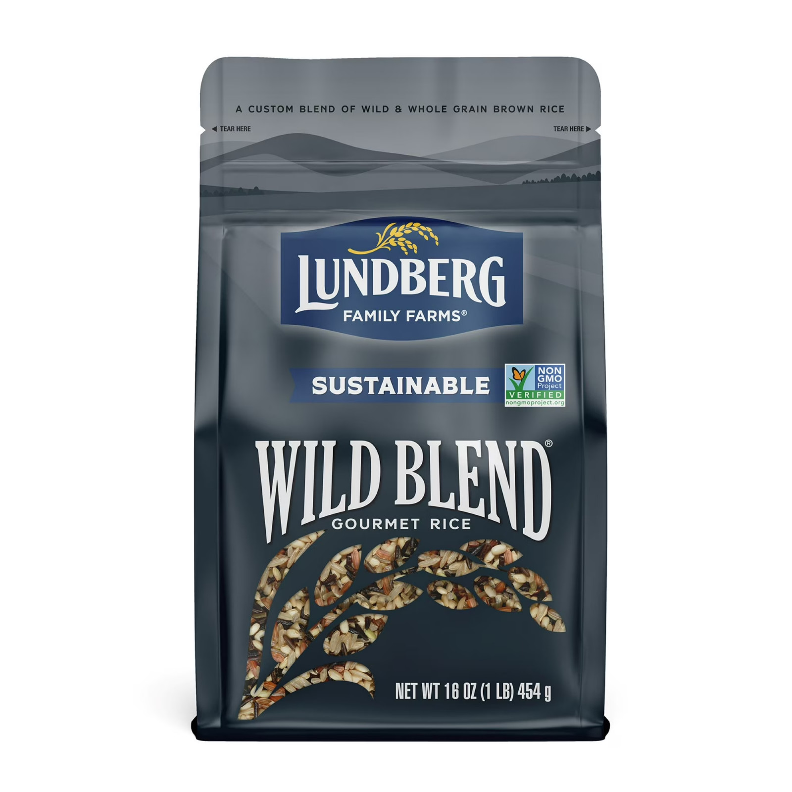 Lundberg Sustainable Wild Blend Rice – Gluten Free, Vegan, 1lb Resealable Bag…