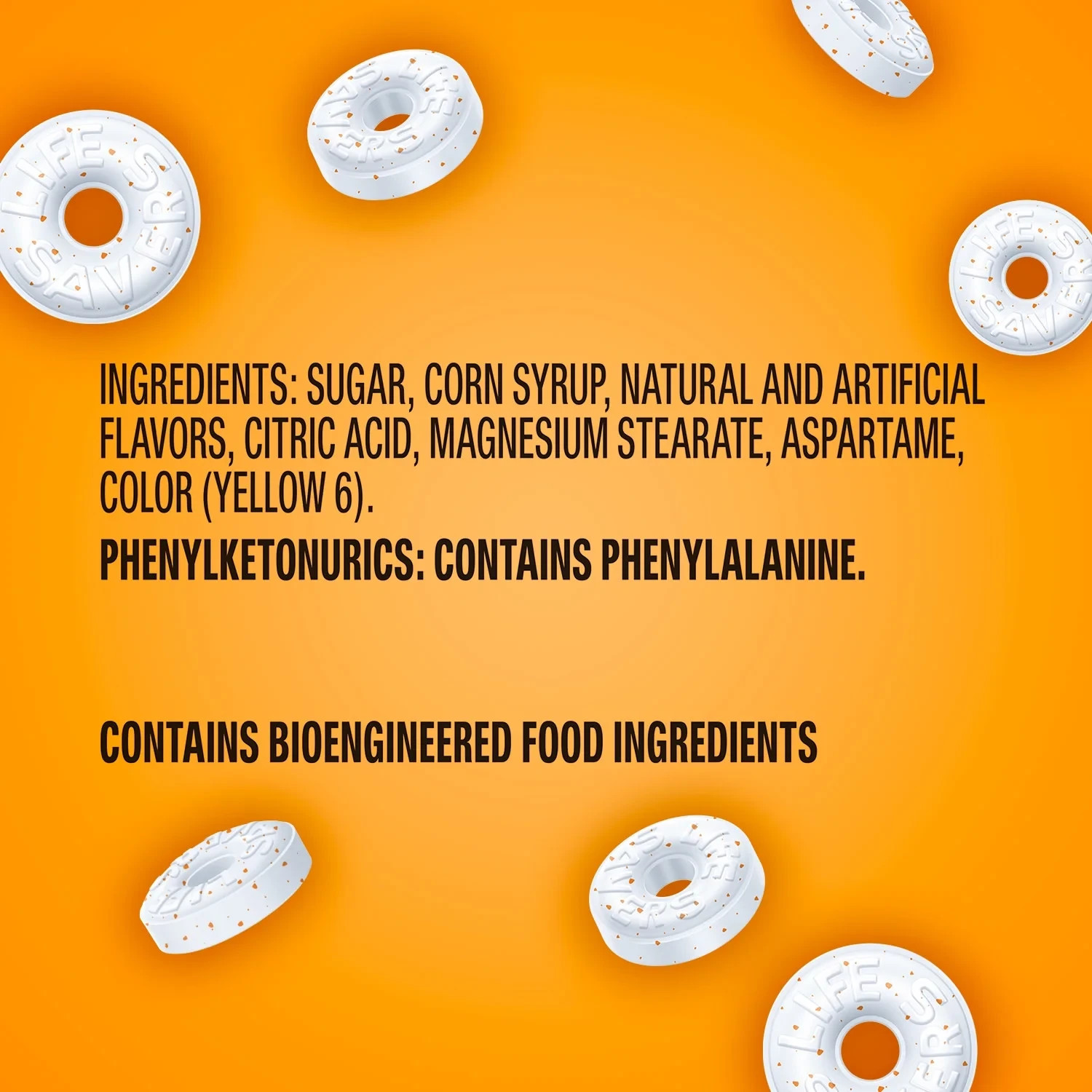 Life Savers Orange Flavored Mints, Limited Edition, Bulk Hard Candy (2 Pounds)
