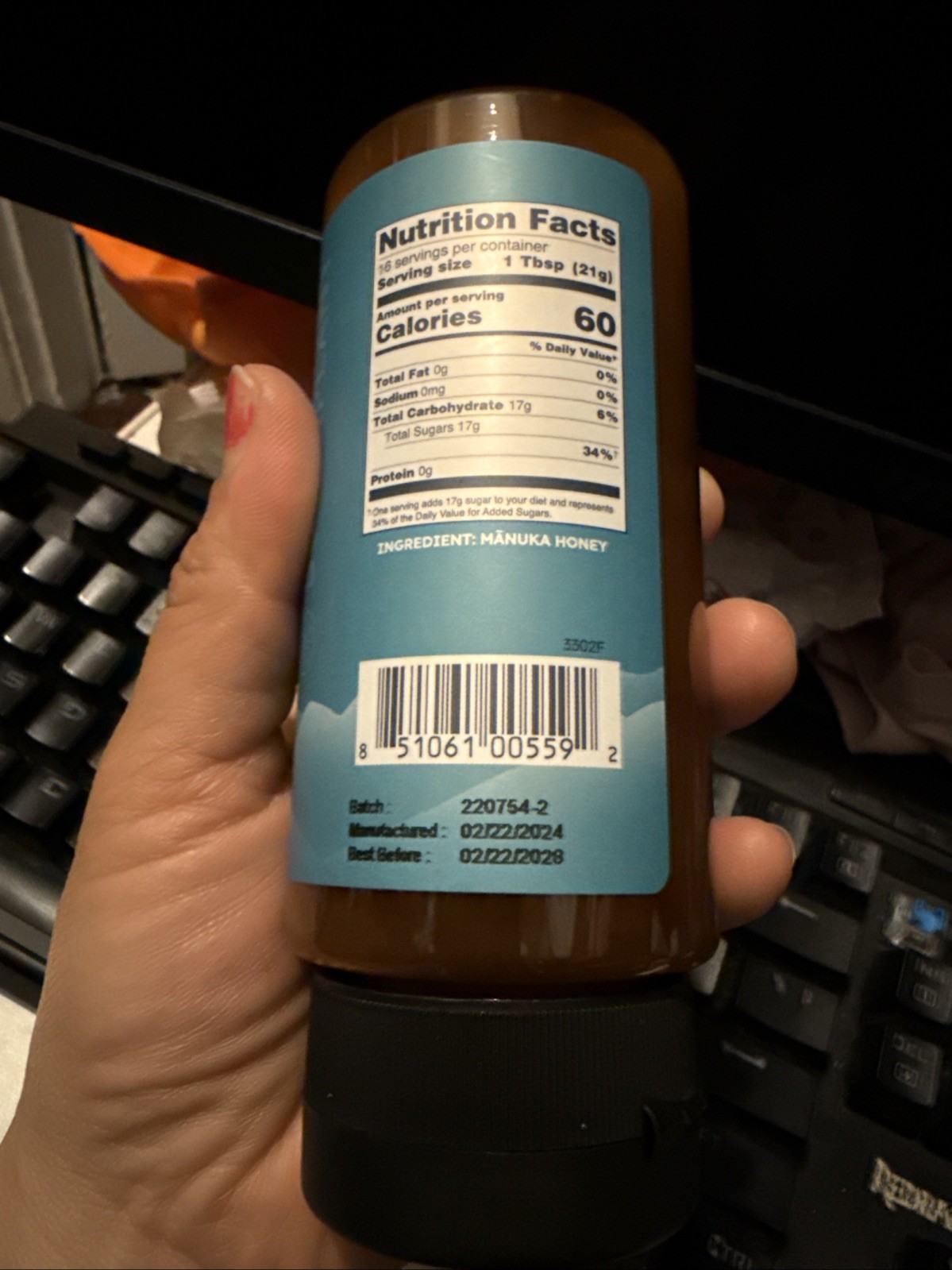 Honey Manuka Squeeze Bottle 12Oz by Melora