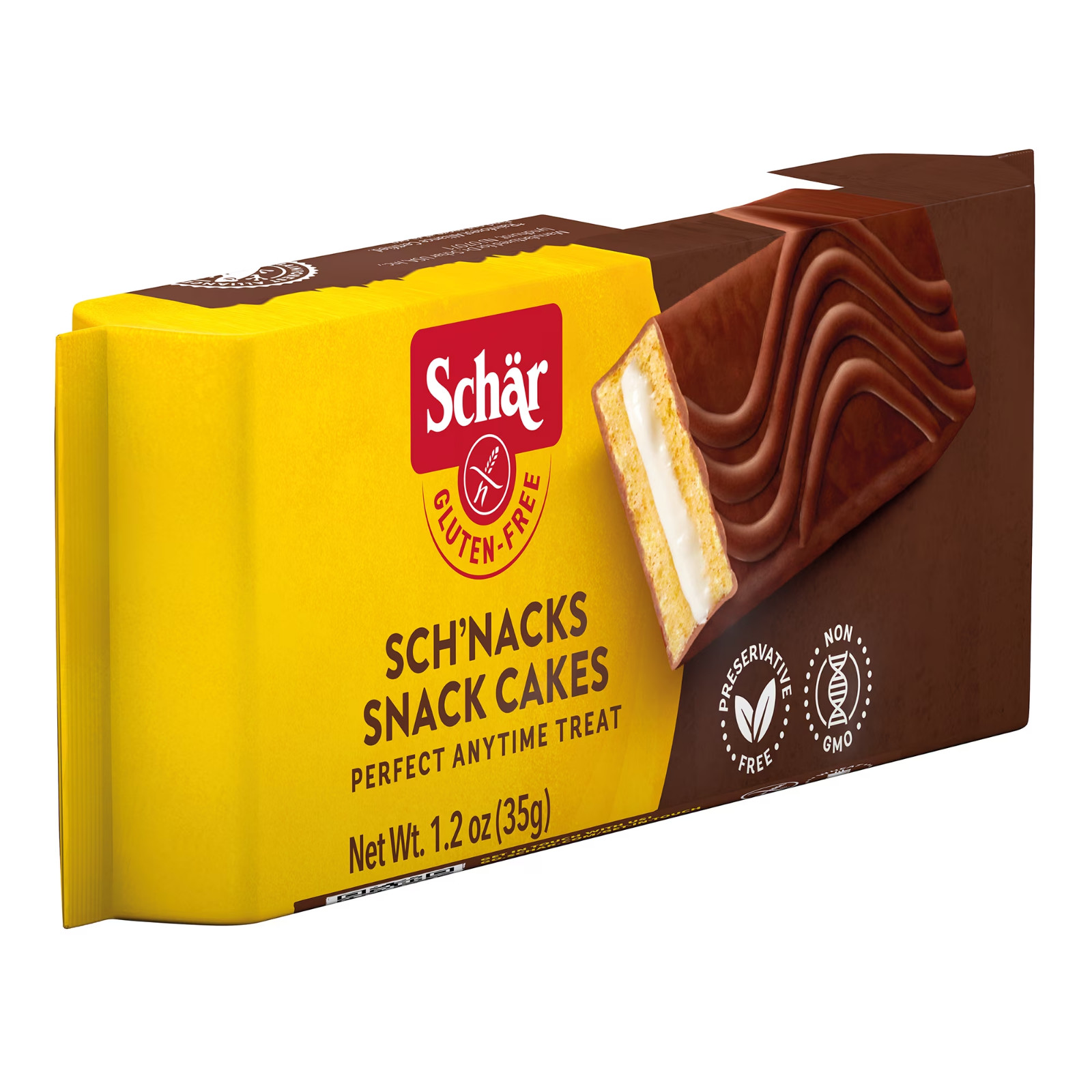 Schar – Gluten Free Sch’nacks, Shelf Stable Cream Filled Snack Cakes – 10 Pack..