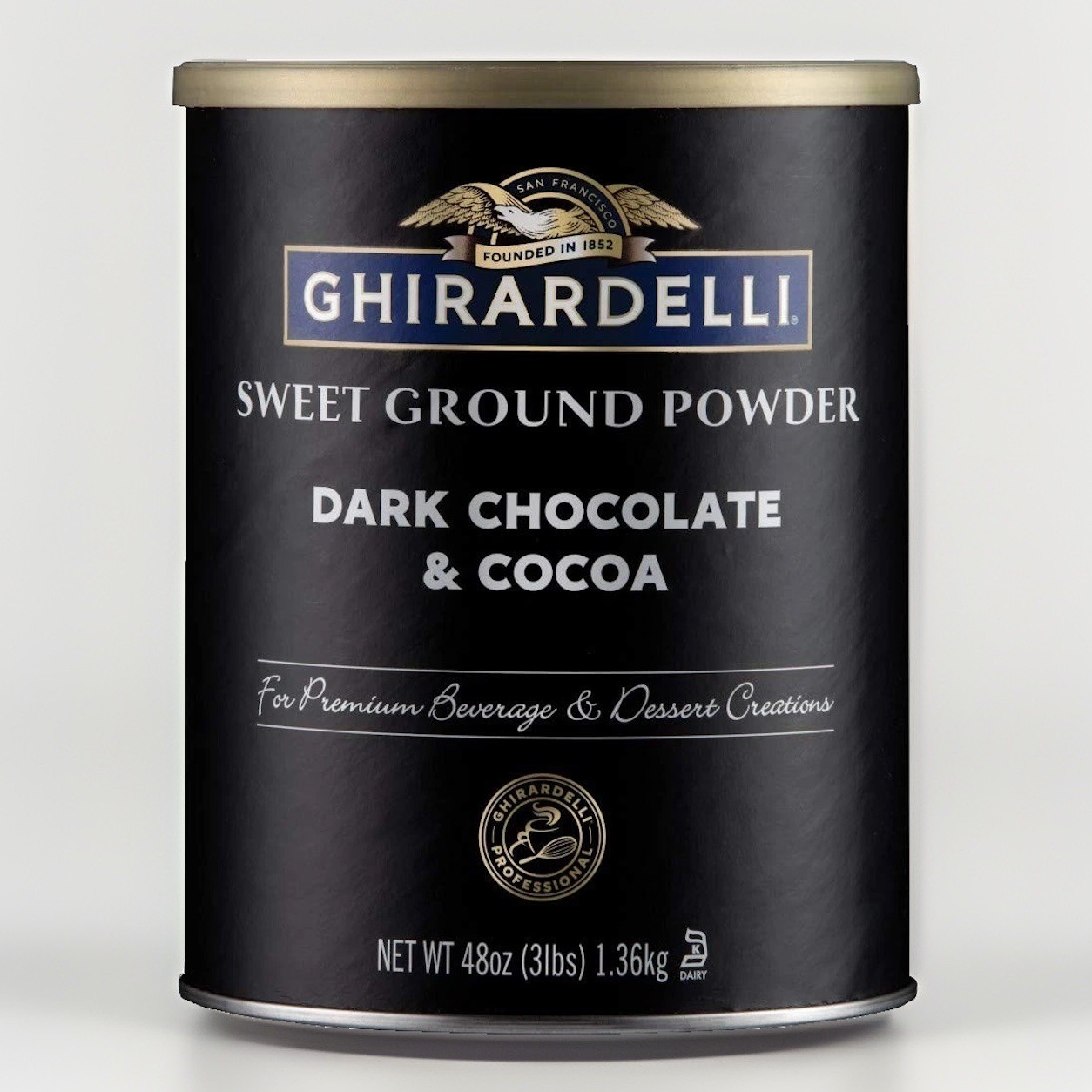 Ghirardelli Dark Chocolate & Cocoa Sweet Ground Powder for Beverages & Desserts