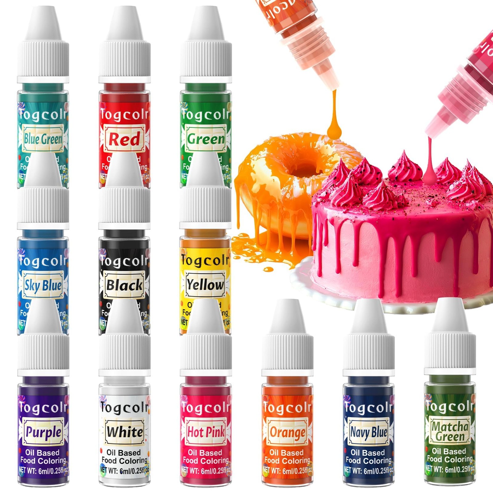 Oil Based Food Coloring – 12 Color Flavorless Food Coloring Set for Chocolate…