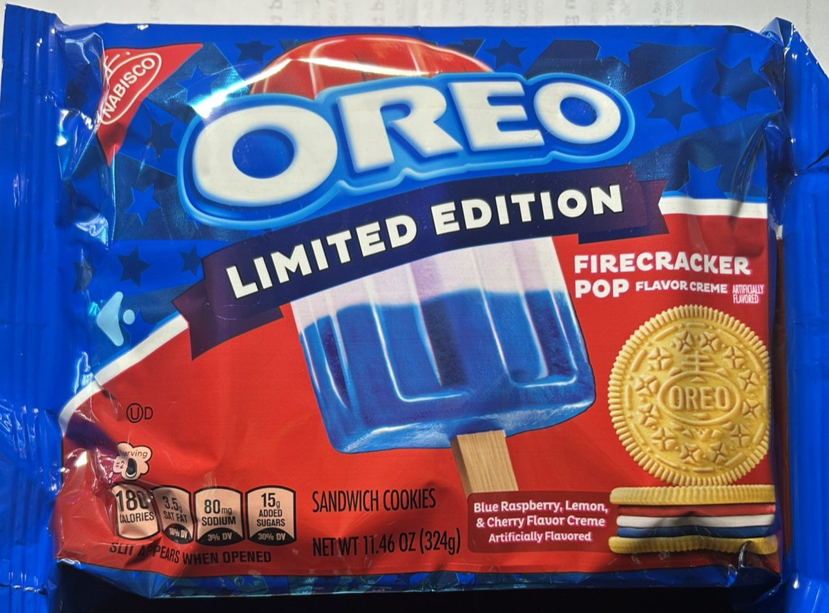 OREO FIRECRACKER BOMB POP Flavored Limited Edition Cookies Fire Cracker 11.46 OZ