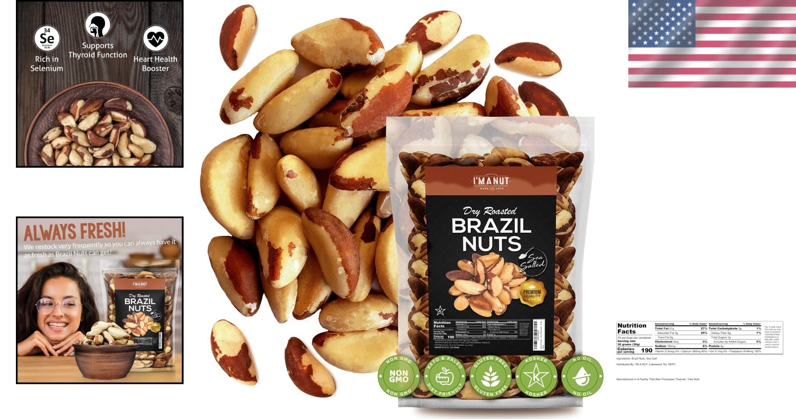 Whole Roasted Brazil Nuts – Nutritious Crunch