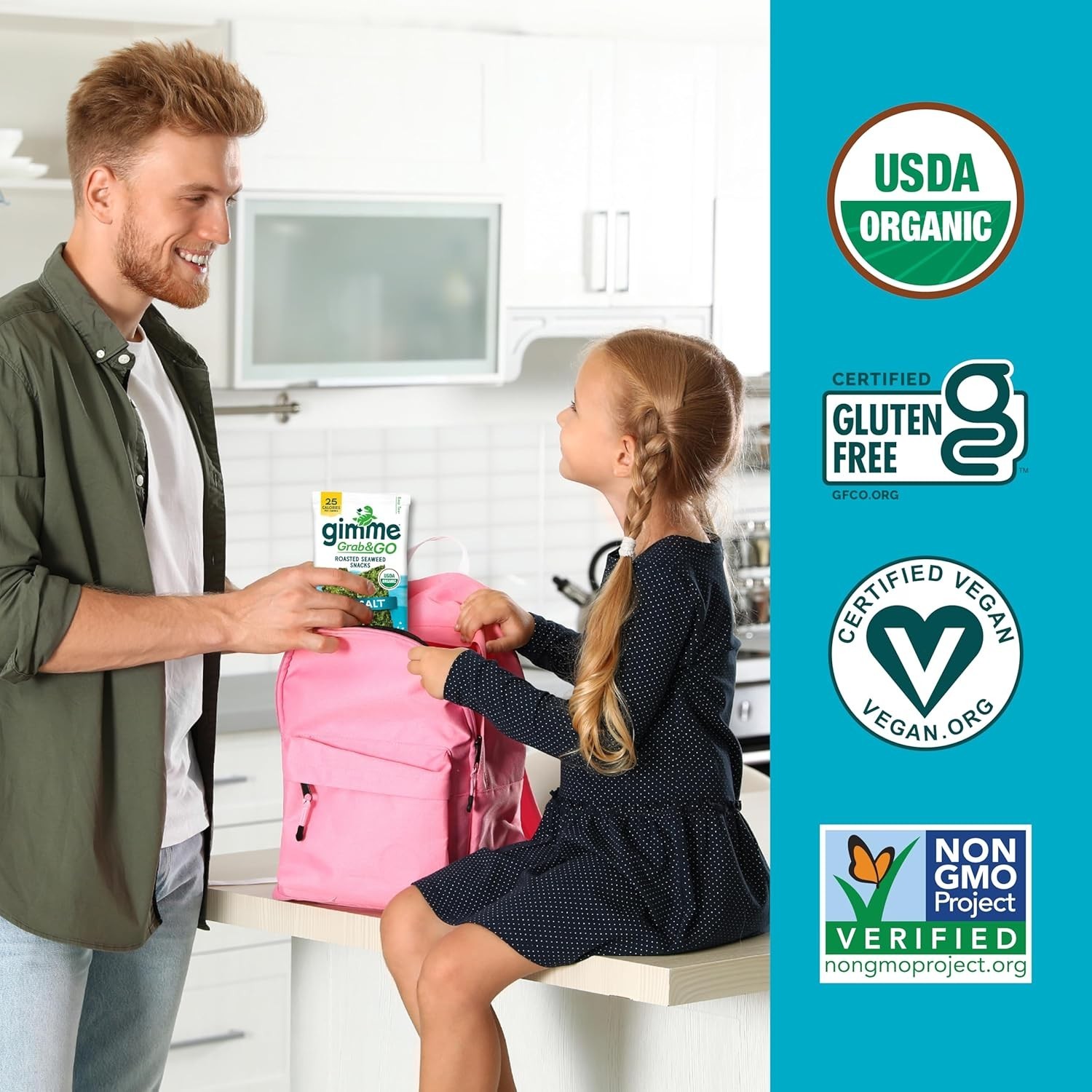 Delicious Portable Seaweed Snacks – , Gluten Free & 5 Count Healthy Snack