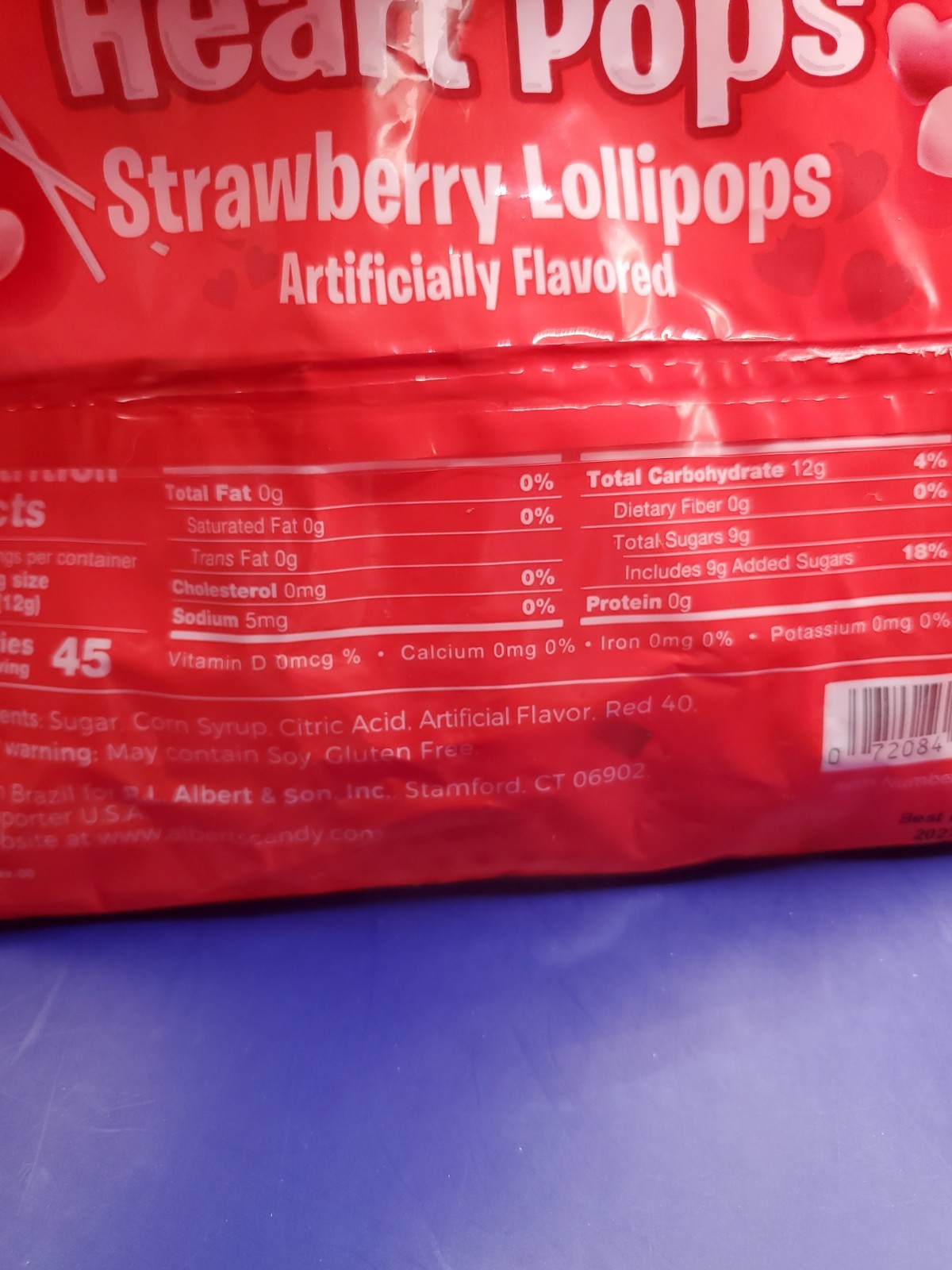6 BAGS Classroom Set Heart-Shaped Valentine’s Lollipops Strawberry 84 Suckers!