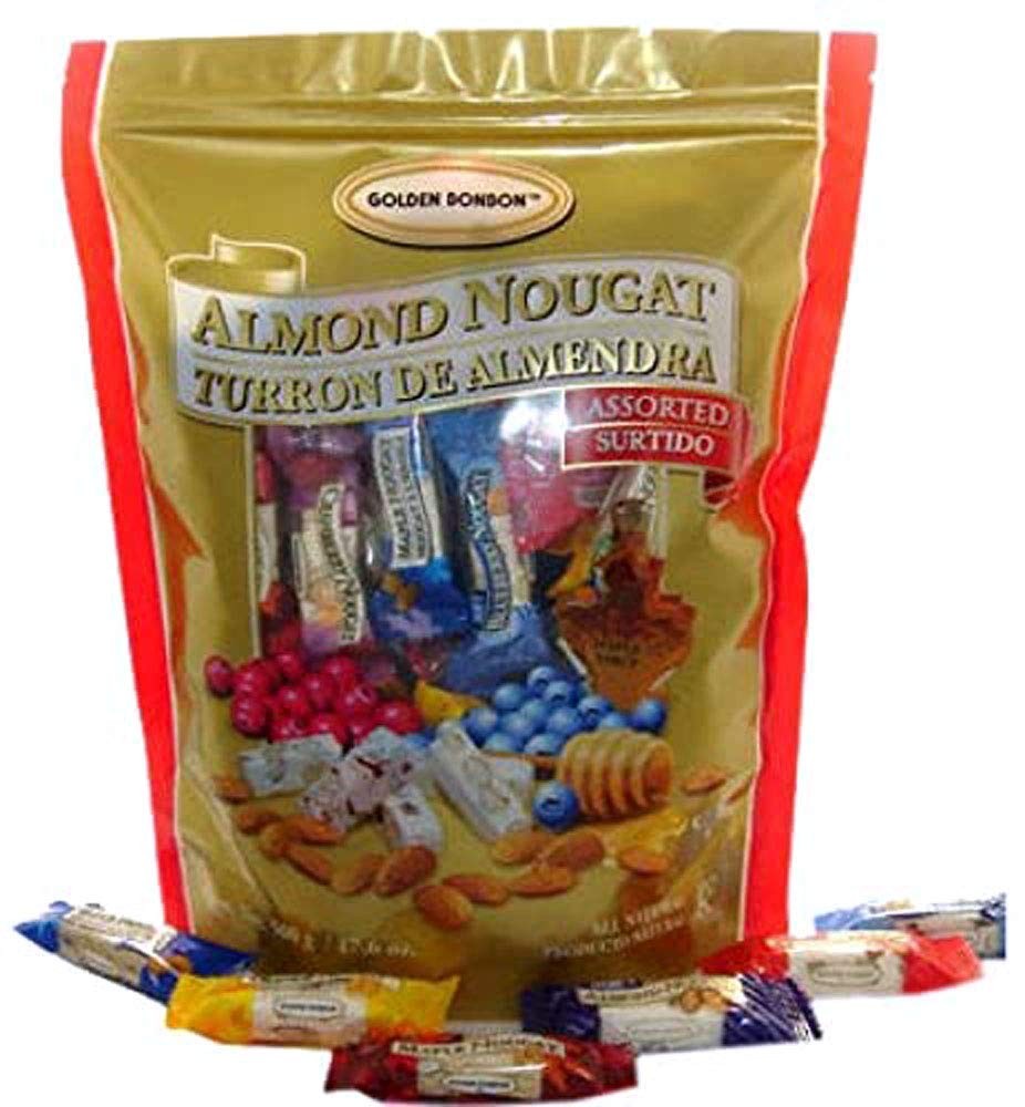 Assorted Almond Nougat Candy – Gluten-Free, 6 Flavors, Soft & Crunchy 350g