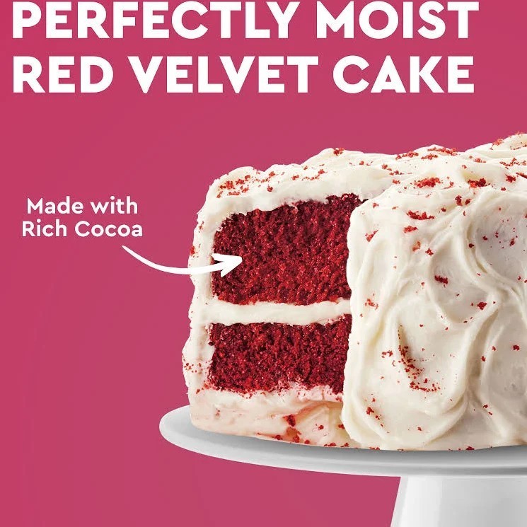 DUNCAN HINES Perfectly Moist RED VELVET Cake Mix 15.25 oz Box – 4 PACK