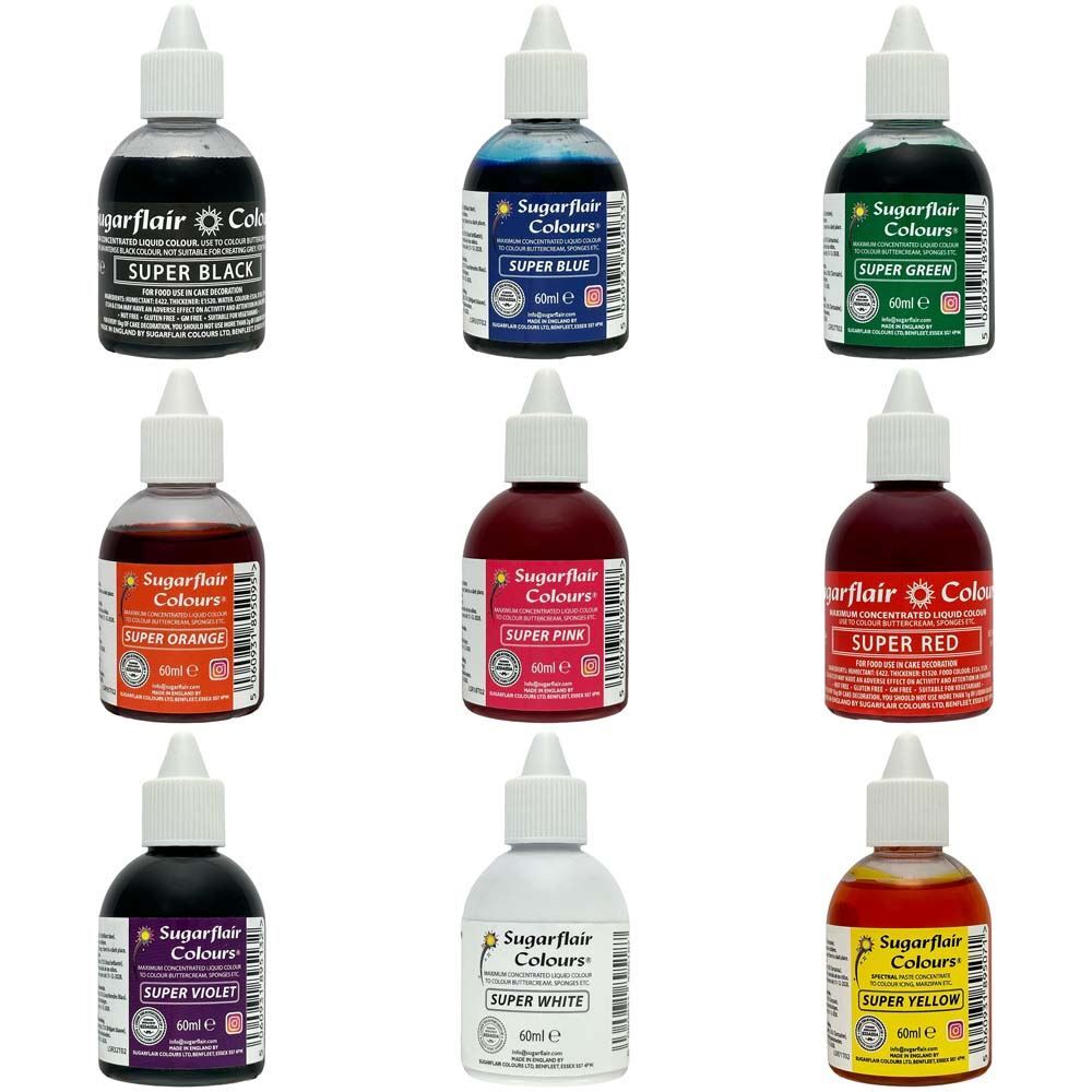 Sugarflair Maximum Concentrated Liquid Colouring 60ml – All Colours
