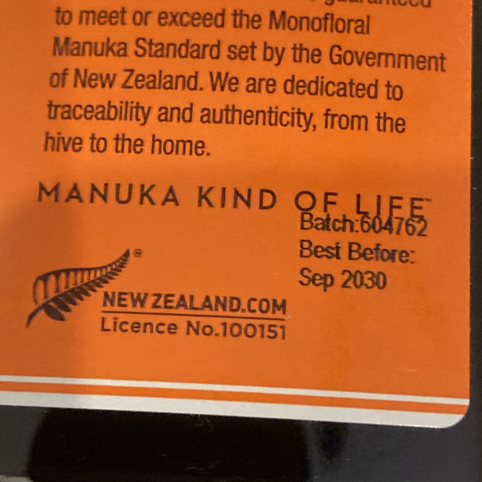 MANUKA HONEY WEDDERSPOON NEW ZEALAND RAW KFACTOR 16 + 1.1lb 500g