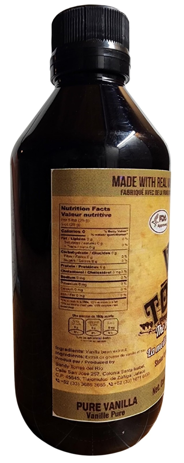 Mexican Vanilla Totonac’s – 8.3 Oz 250 mL Bottle – Pure Vanilla Extract