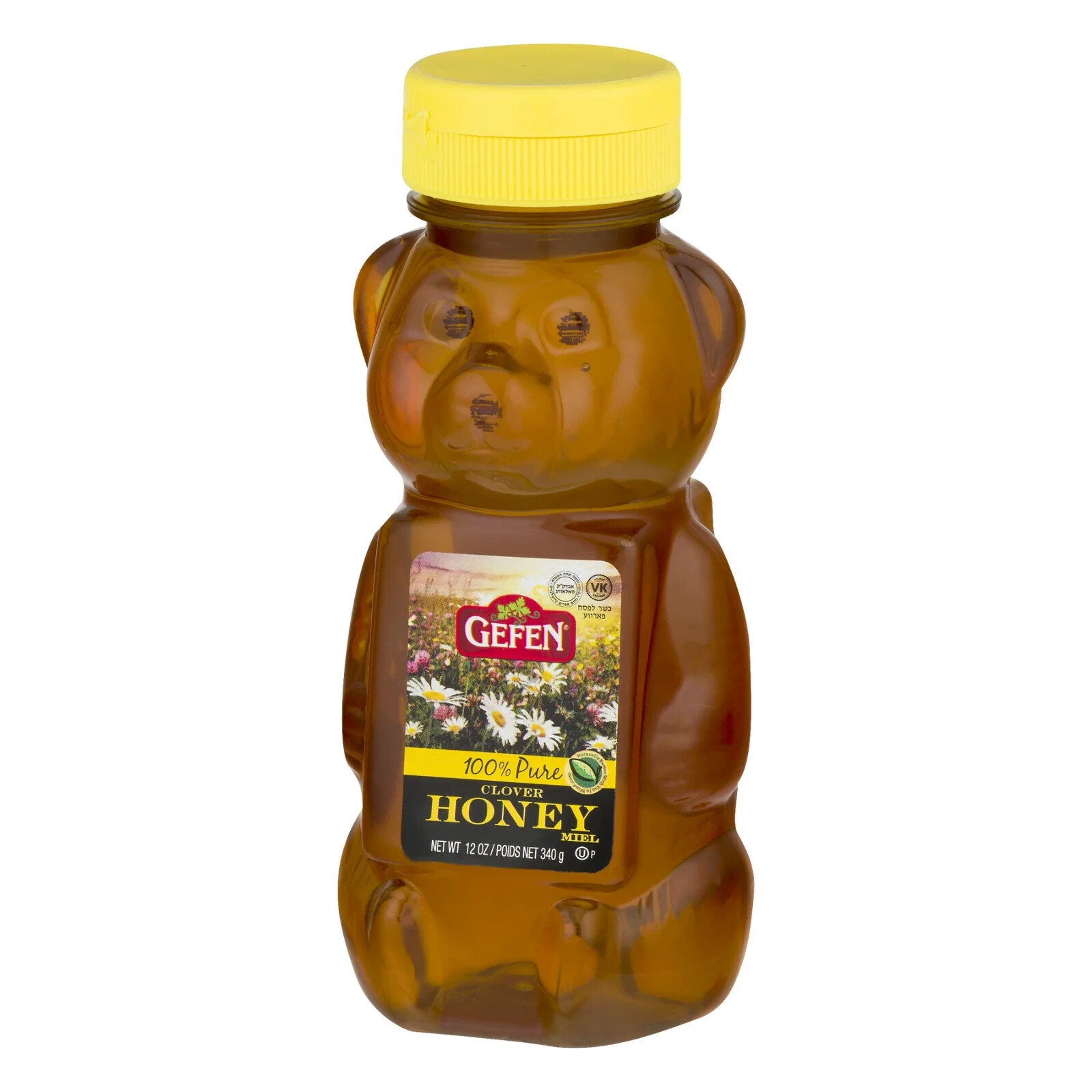 6-Pack Gefen 100% Pure Clover Honey Bears, Kosher & Gluten-Free – 12 oz Each