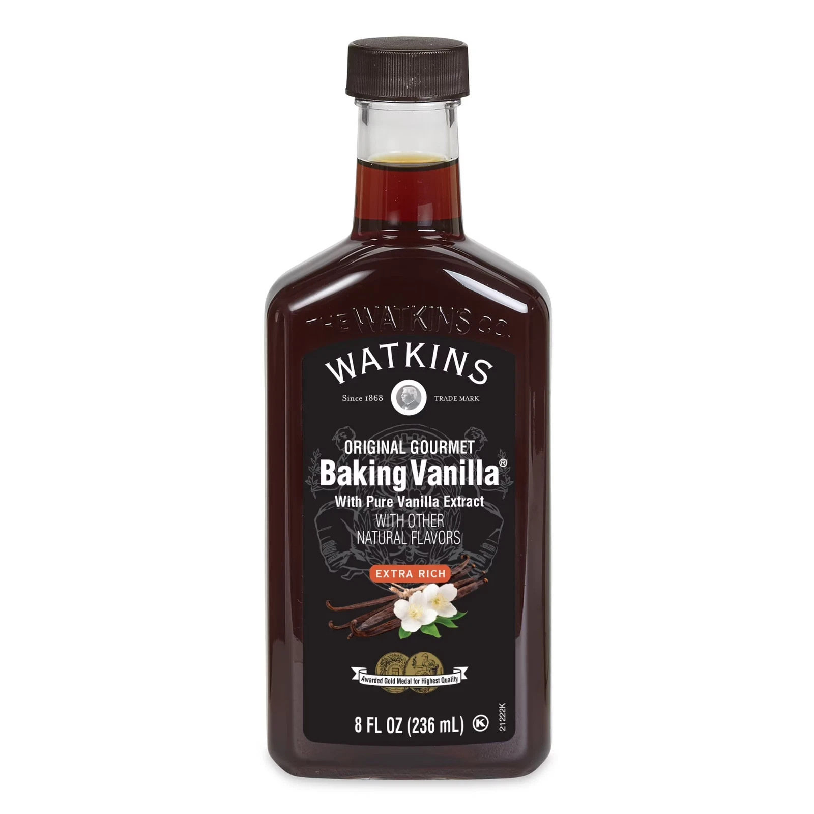 Watkins All Natural Original gourmet baking Vanilla with Pure Extract 8 fl oz..