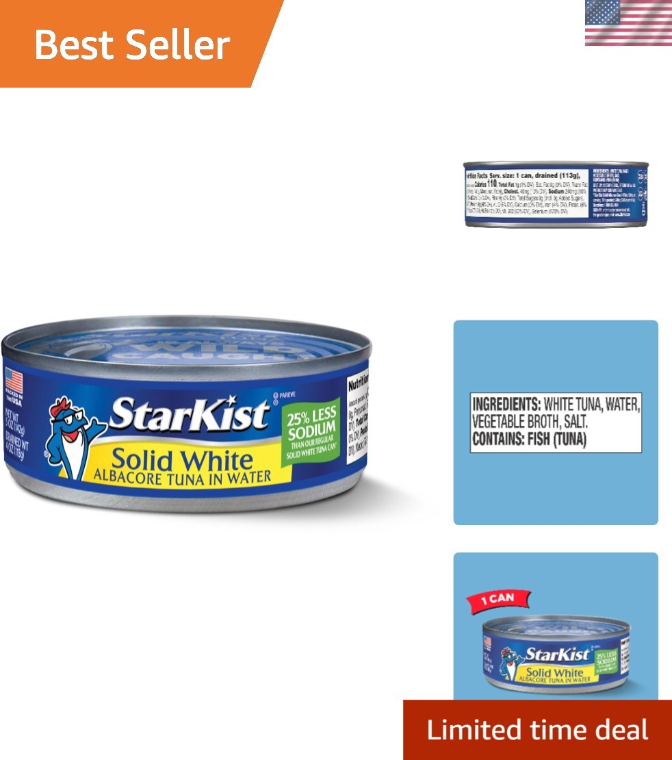 5 oz Low Sodium Solid White Albacore Tuna in Water – Perfect for Quick Meals