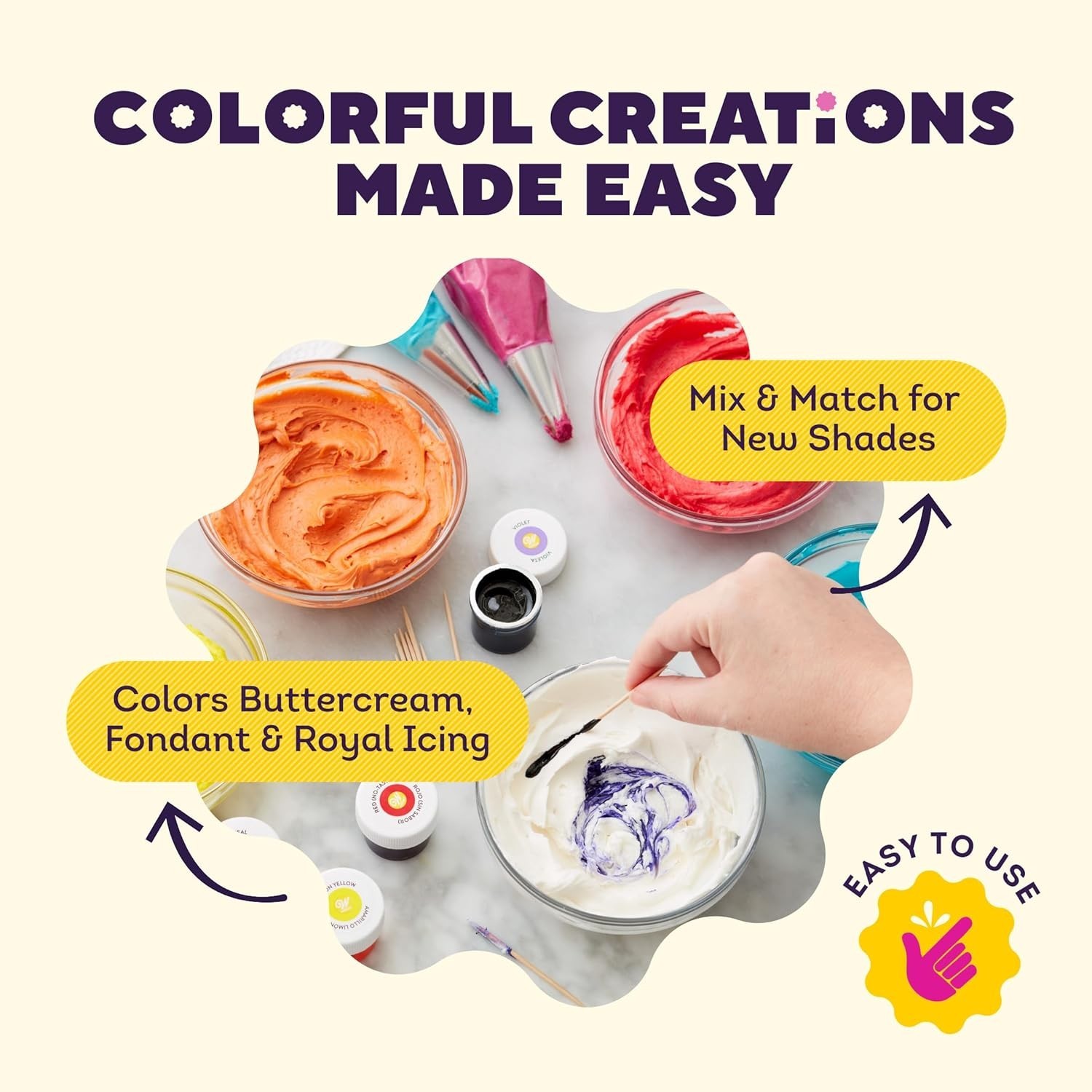 12-Piece Edible Gel Food Coloring Set – Mixable Shades for Vibrant Baking