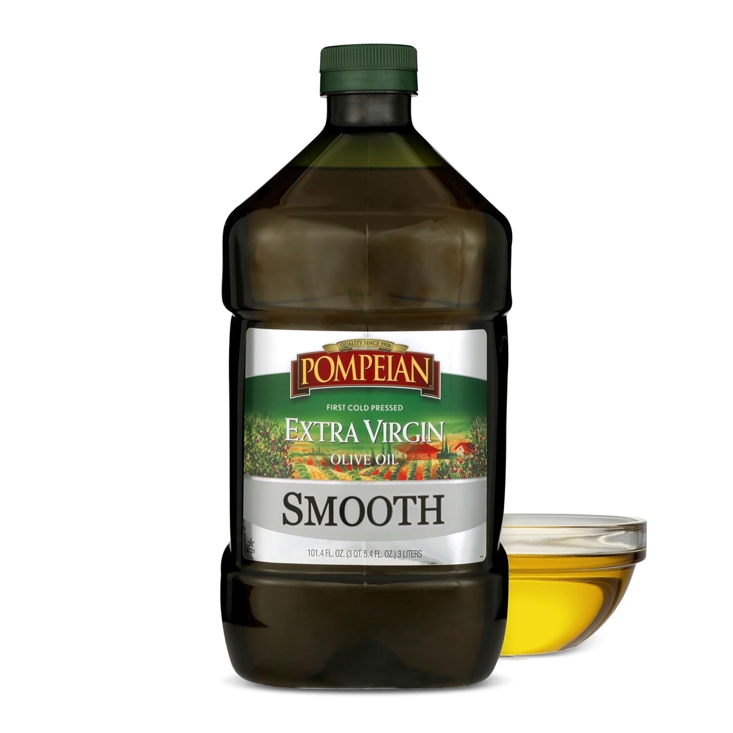 Pompeian Smooth Extra Virgin Olive Oil Contains Polyphenols 101 Fl Oz