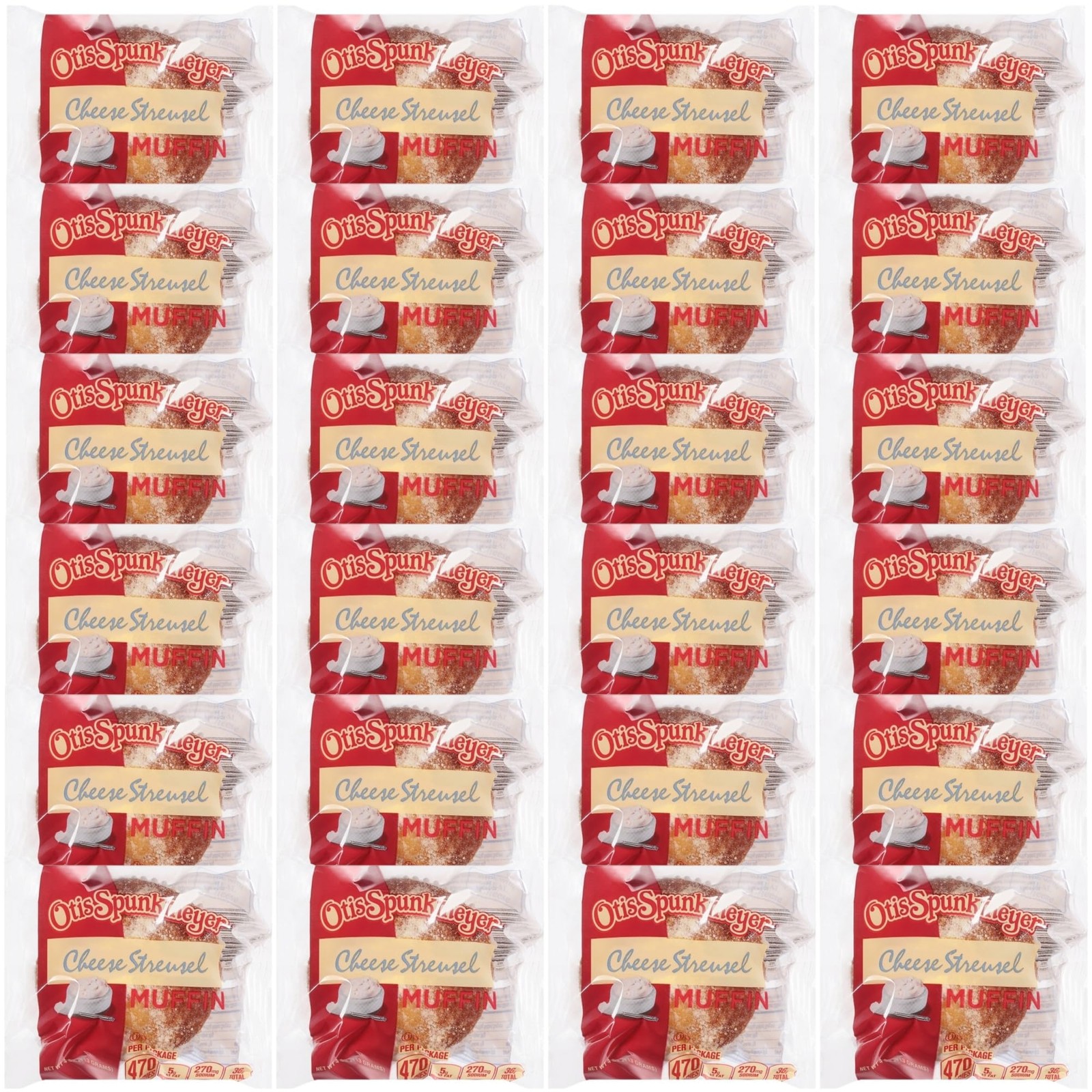 Otis Spunkmeyer Cheese Streusel Muffins Individually Wrapped, 4 Ounce, 24 Count