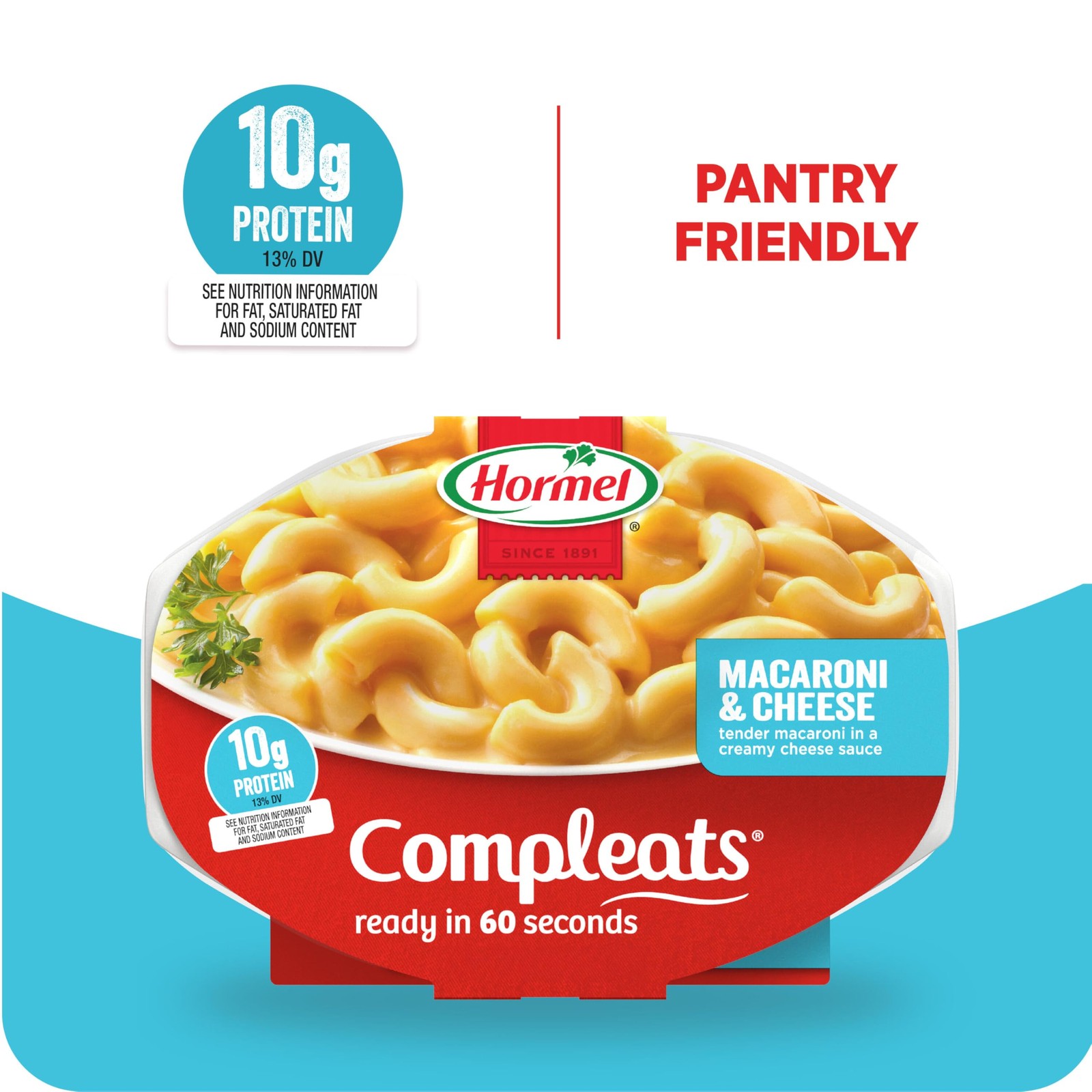 HORMEL COMPLEATS Macaroni & Cheese Microwave Tray, 7.5 Ounces Pack of 7