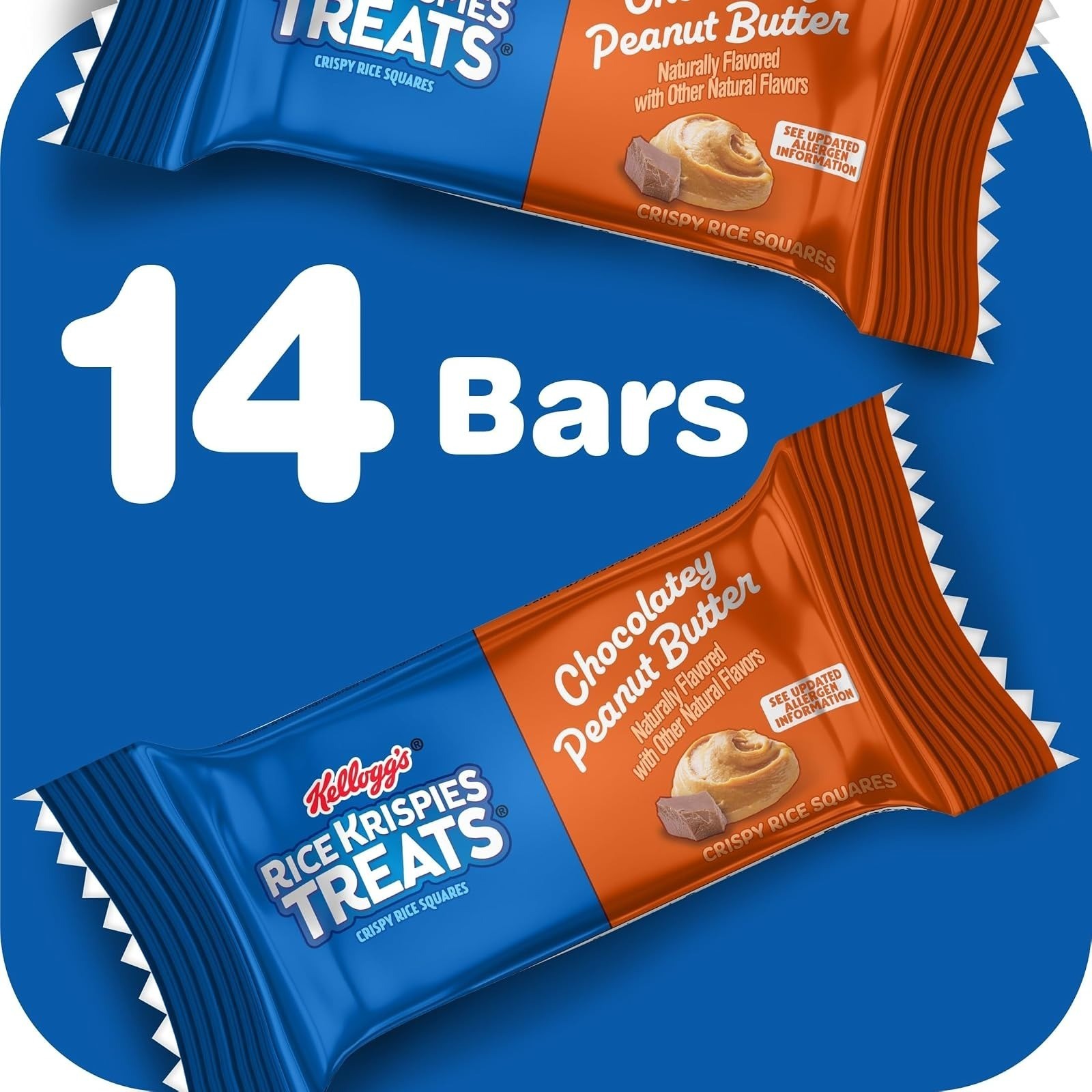 Rice Krispies Treats Chocolatey Peanut Butter Cereal Bars, 10.8oz Box
