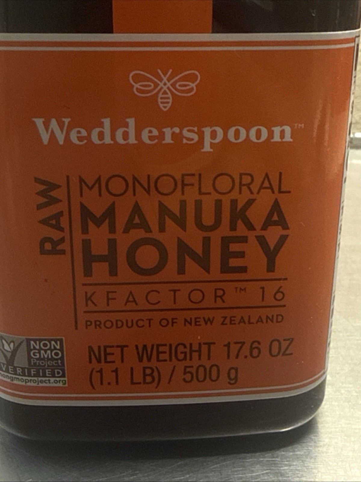 MANUKA HONEY WEDDERSPOON NEW ZEALAND RAW KFACTOR 16 + 1.1lb 500g NEW Sealed