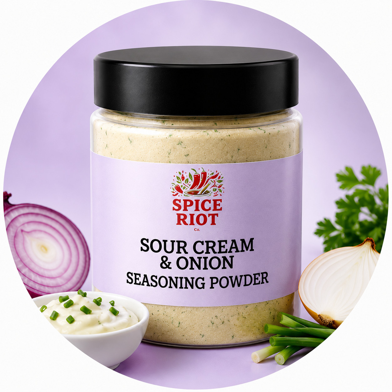 The Spice Riot Co Sour Cream & Onion Seasoning Powder, Cream and Onion Powder
