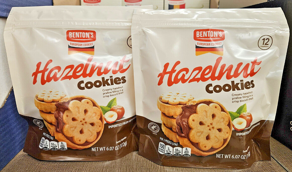 Benton’s European Hazelnut Cookies 6.07oz 172g (2 Bags)