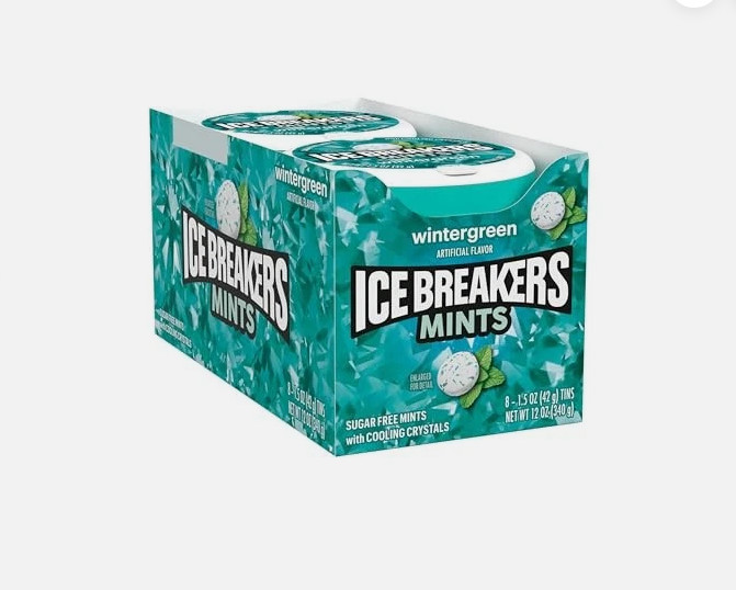 Wintergreen Sugar Free Mints Tins, 1.5 Oz (8 Count)