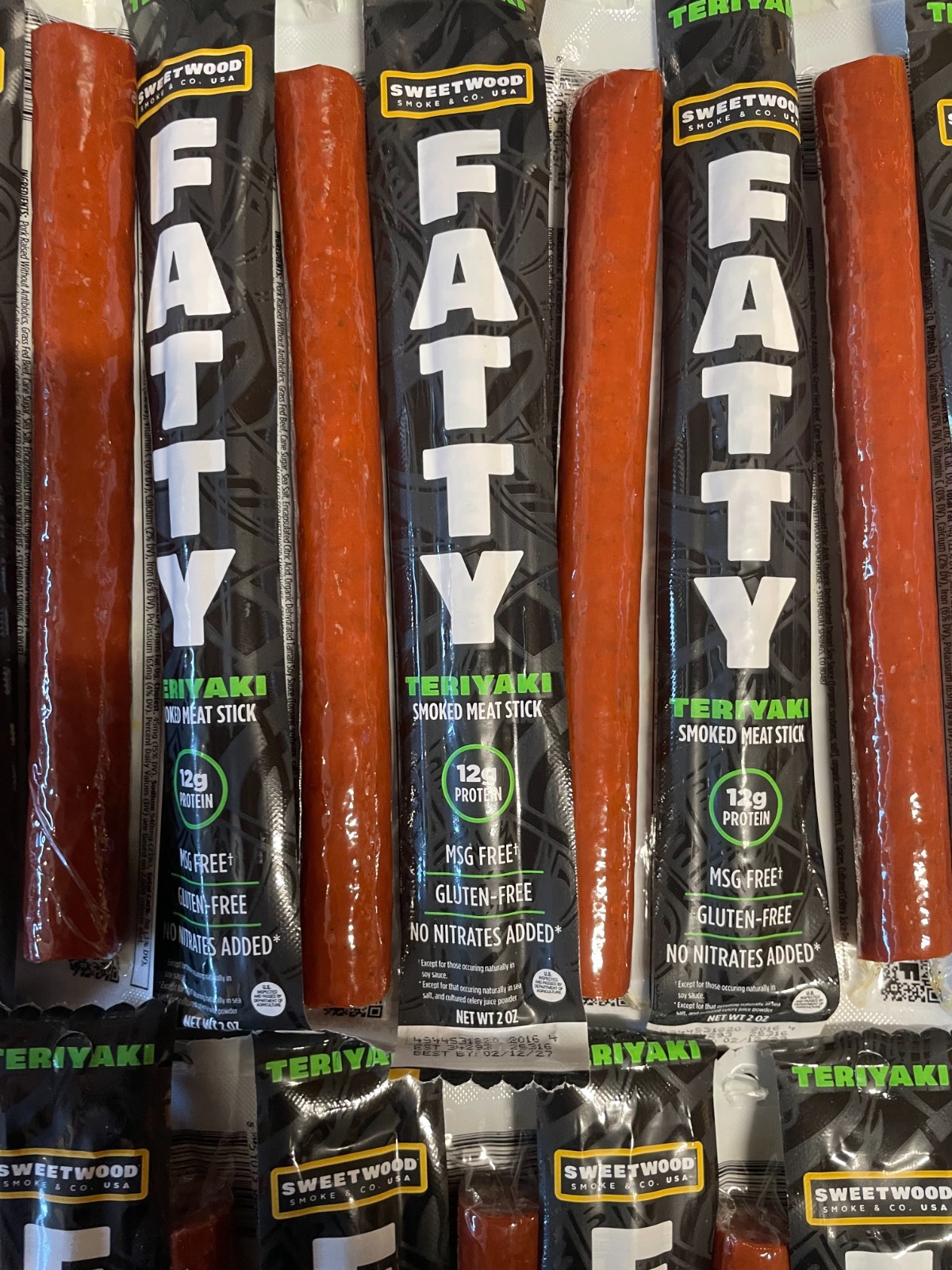FATTY Smoked Meat Sticks 20 sticks TERIYAKI 2oz Per