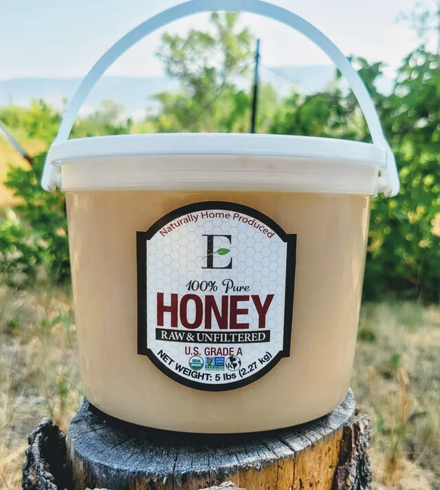 100% Pure Organic Creamed Honey – Raw 5 LBS