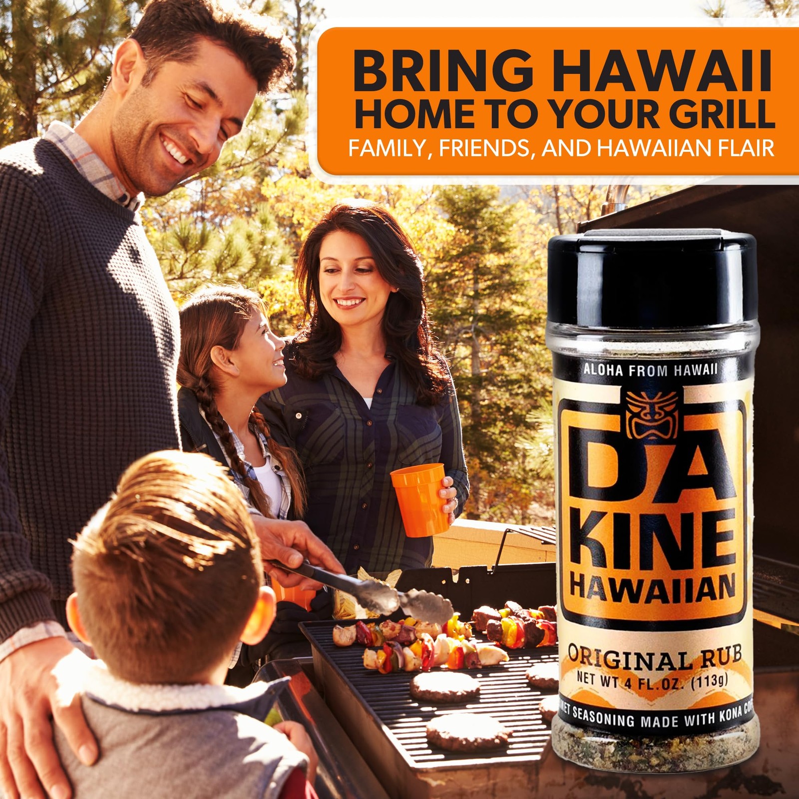 Da Kine Hawaiian Seasoning BBQ Dry Rub – 4 Ounce (Pack of 1), Red