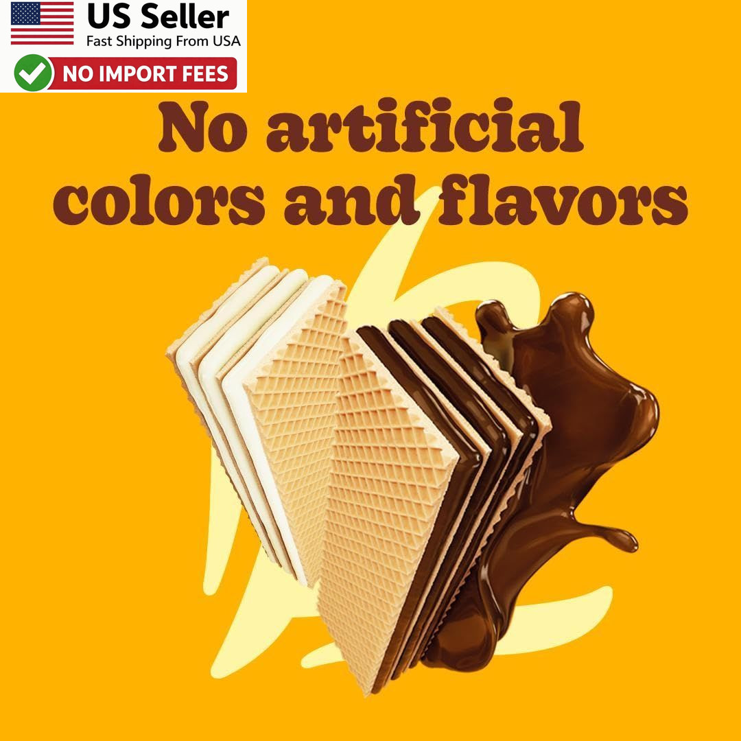 Bauducco Chocolate Vanilla Wafer Cookies 20 Pack 28.2oz Cream Layers FROM USA