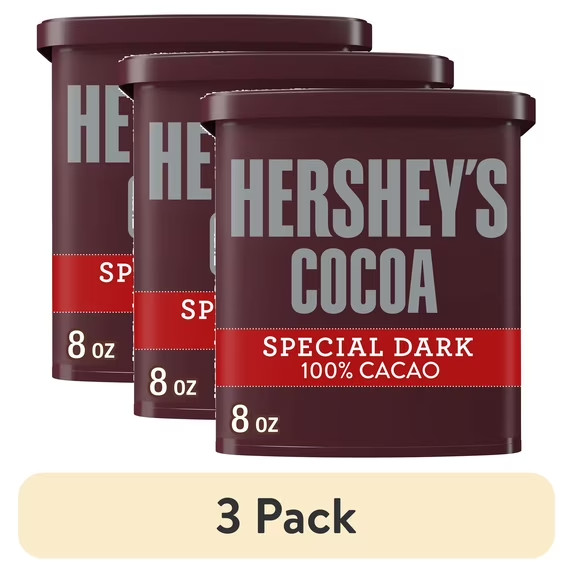(3 pack) Hershey’s Special Dark Dutched Cocoa Powder, Can 8 oz