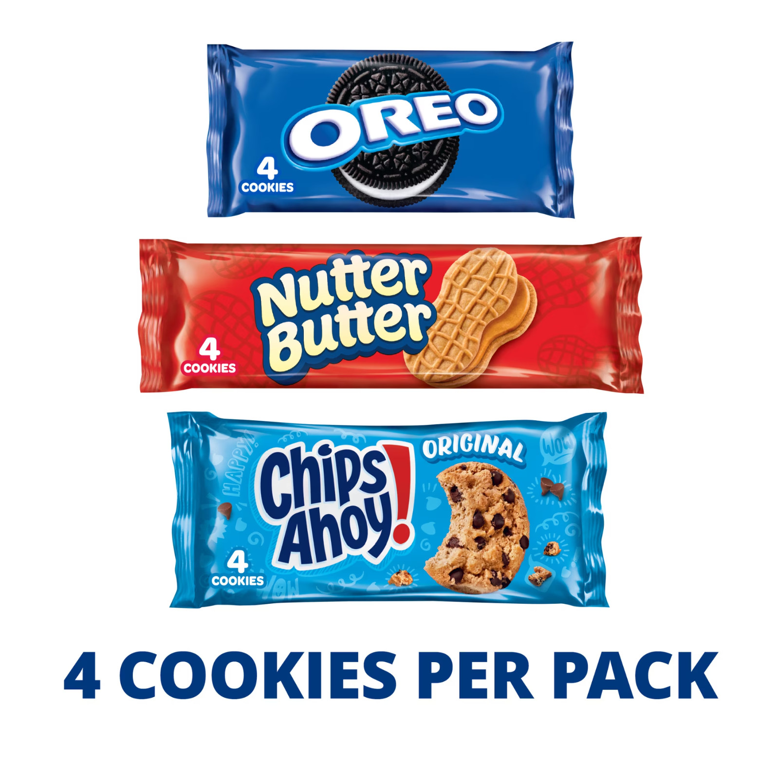 Nabisco Cookie Variety Pack, OREO, Nutter Butter, CHIPS AHOY!, 10 Snack Packs (4
