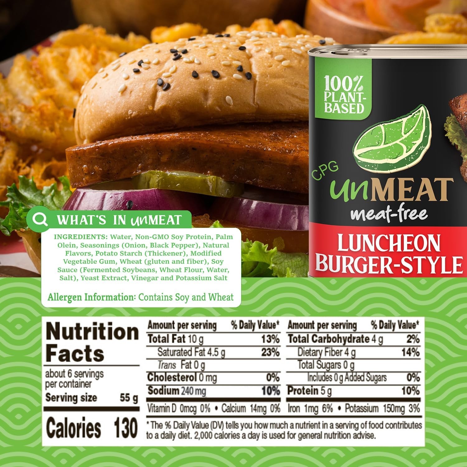 unMEAT Luncheon Sample Pack – Vegan Canned Protein – 3 Flavors – 3 11.6oz Cans