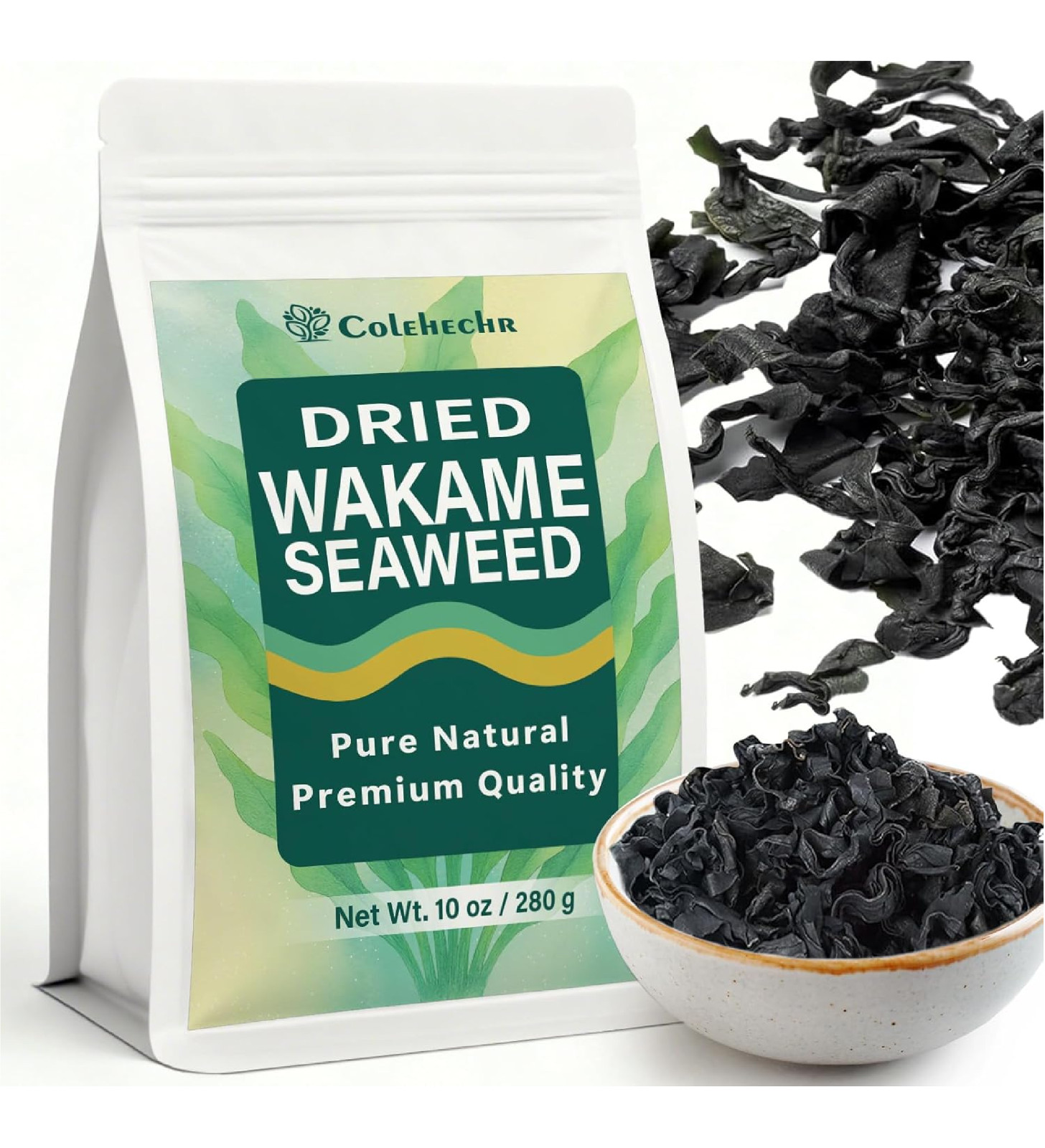 10 oz Dried Wakame Seaweed – Natural Dried Seaweed for Miso Soup, Seaweed Salad,