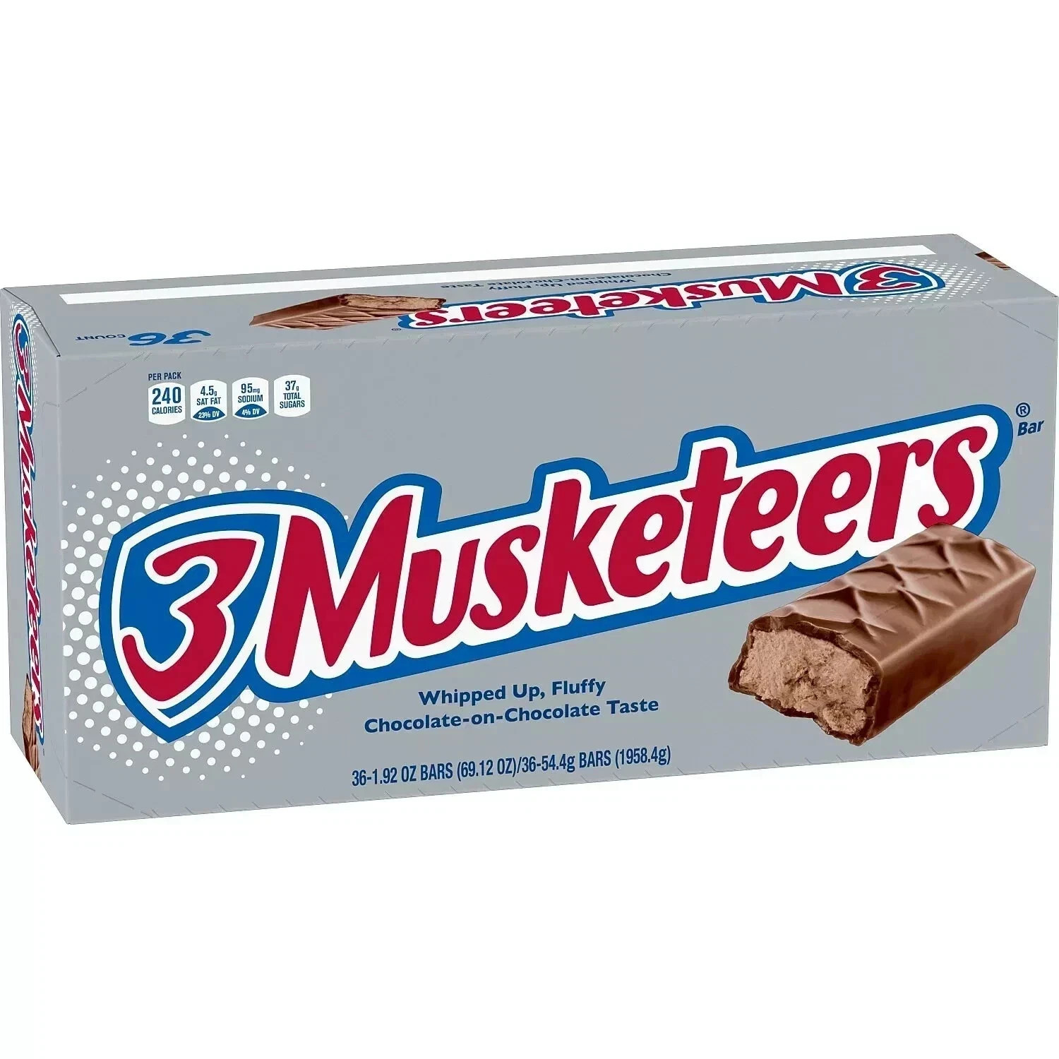 3 Musketeers Chocolate Candy Bars, Full Size, 1.94 oz/54g 36 pack. FRESH!