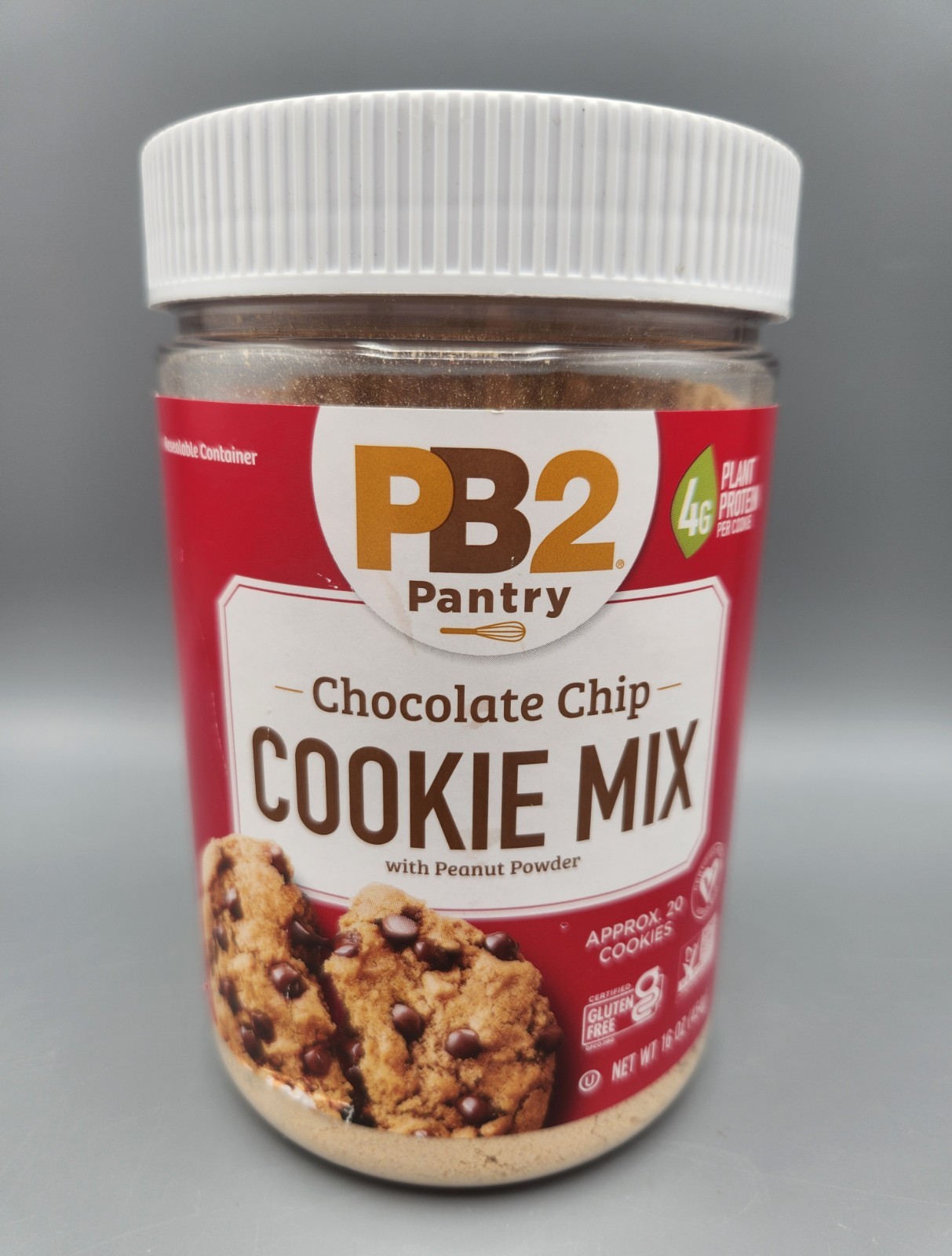 PB2 Foods Chocolate Chip Cookie Mix with Peanut Powder, 16 oz (454 g)