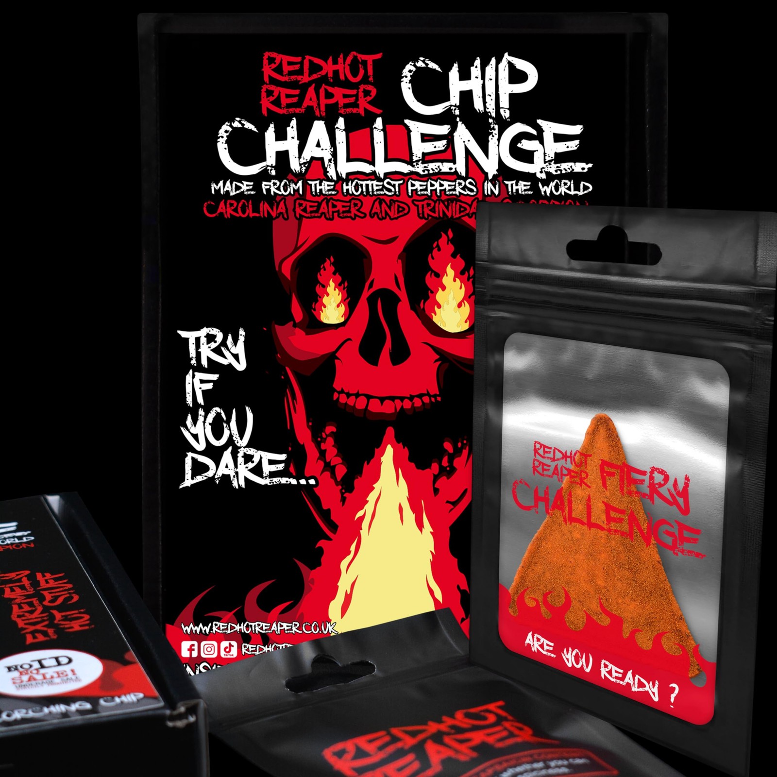 Red Hot Reaper – 1x Chip Challenge Hottest 1.41 Ounce (Pack of 1), Black