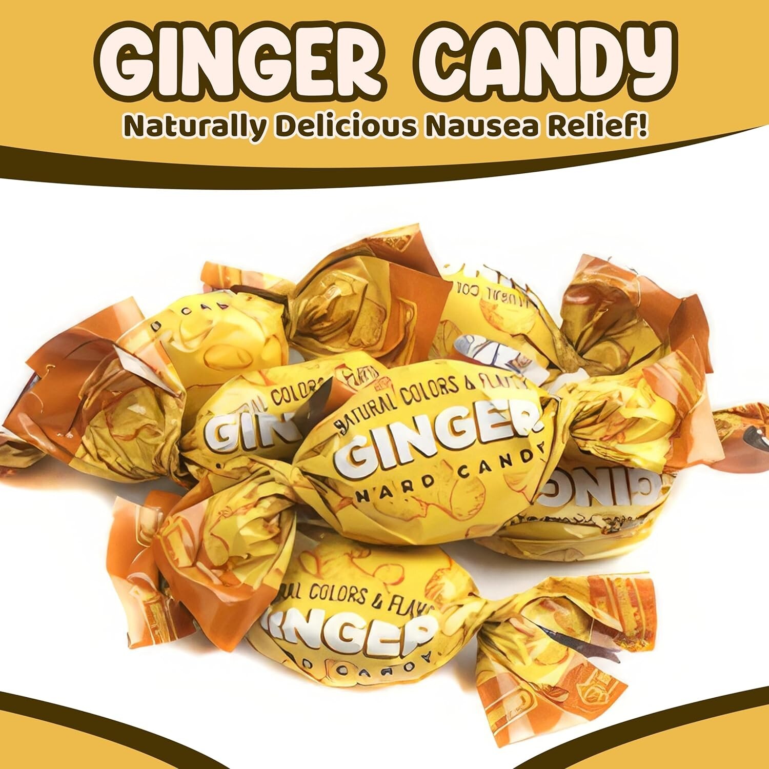 Ginger Flavor, Individually Wrapped, Bulk & Delicious Hard Candy (5 Pounds) Sale