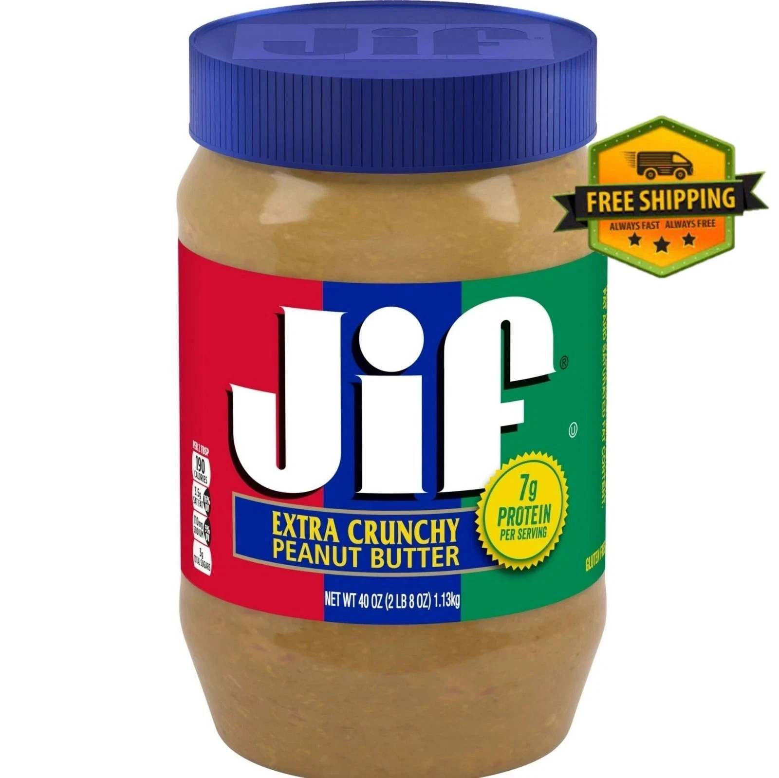Jif Extra Crunchy Peanut Butter, 40-oz Jar…