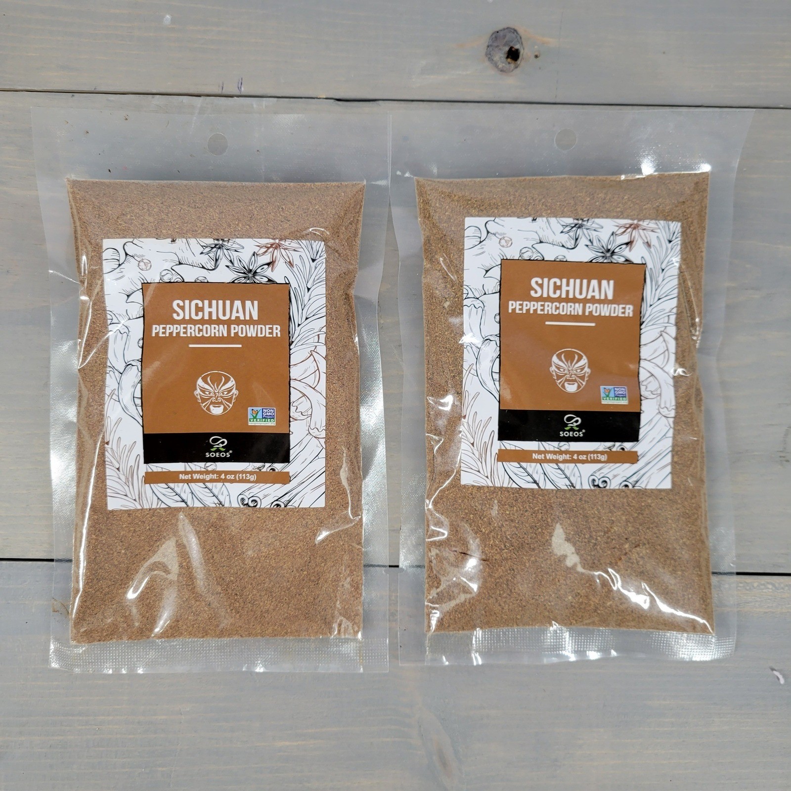 2X Soeos Sichuan Peppercorn Powder 4 Oz Each Total 8 Oz Non GMO Verified 06/2027