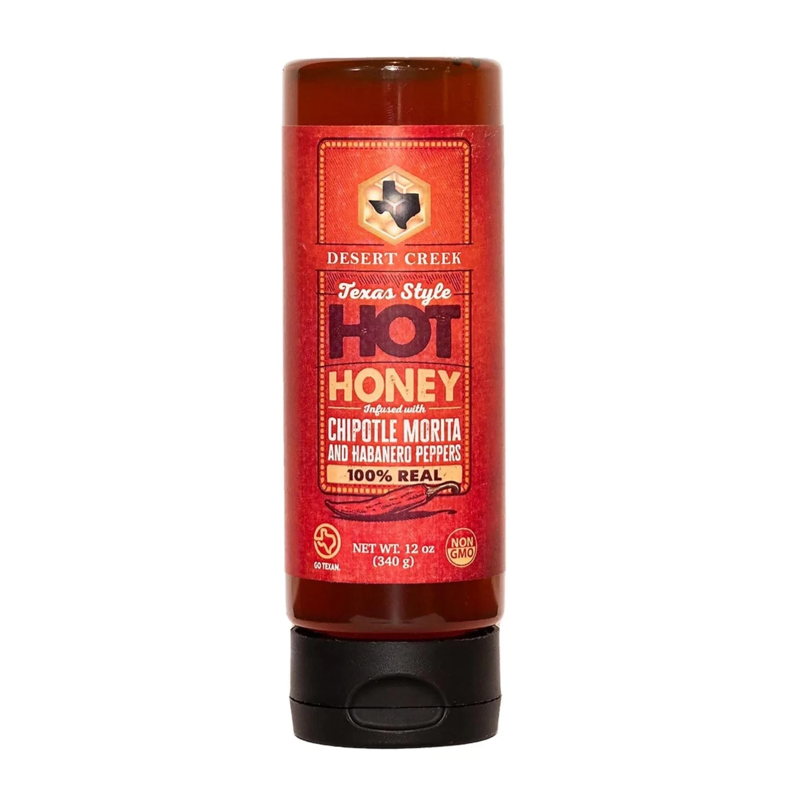 Desert Creek Honey Texas Style Hot Honey, 100% Unfiltered, Unpasteurized Honey