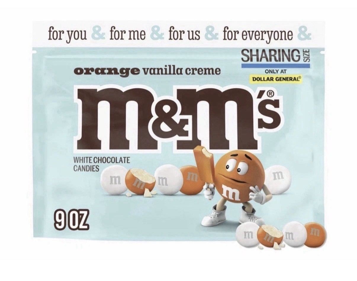 M&M’S Orange Vanilla Crème White Chocolate Candy, Sharing Size, 9 oz Ships fast!